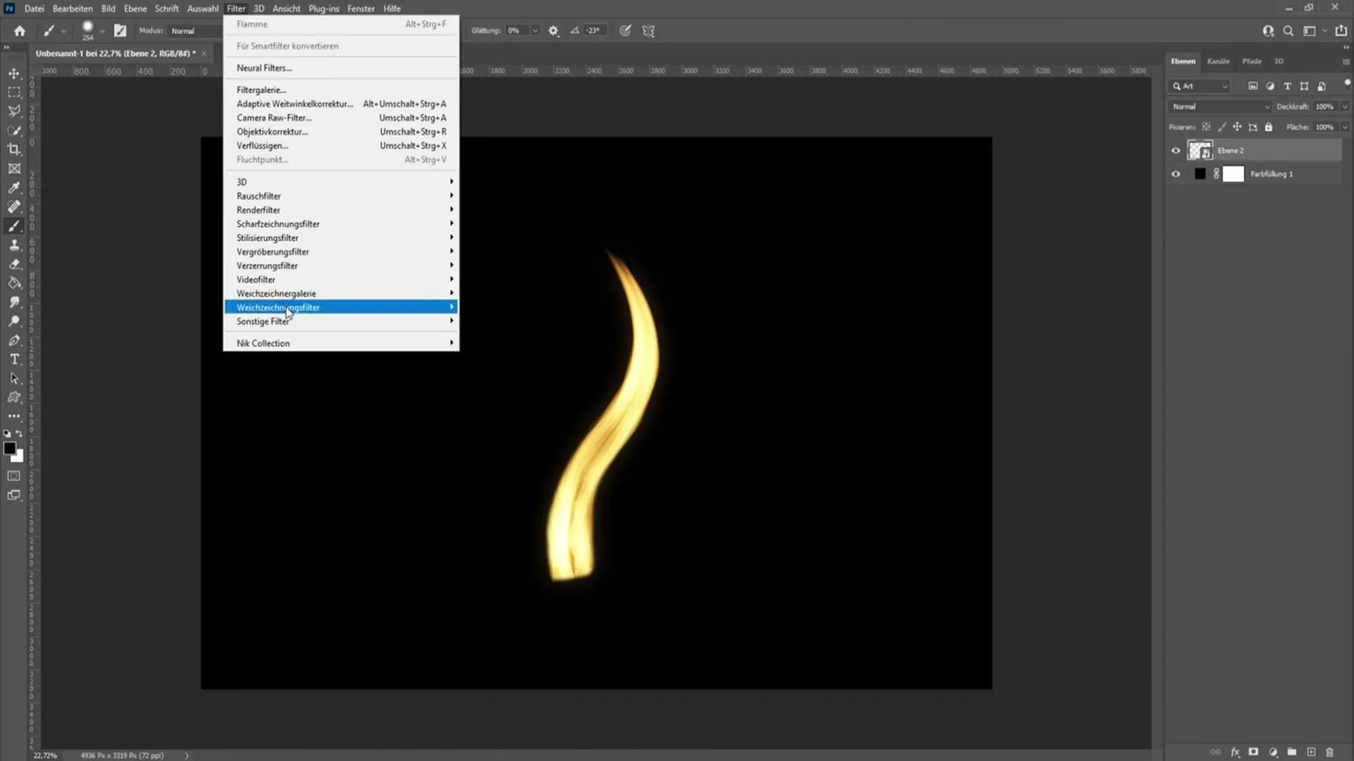 Creating a candle flame in Photoshop - A step-by-step guide