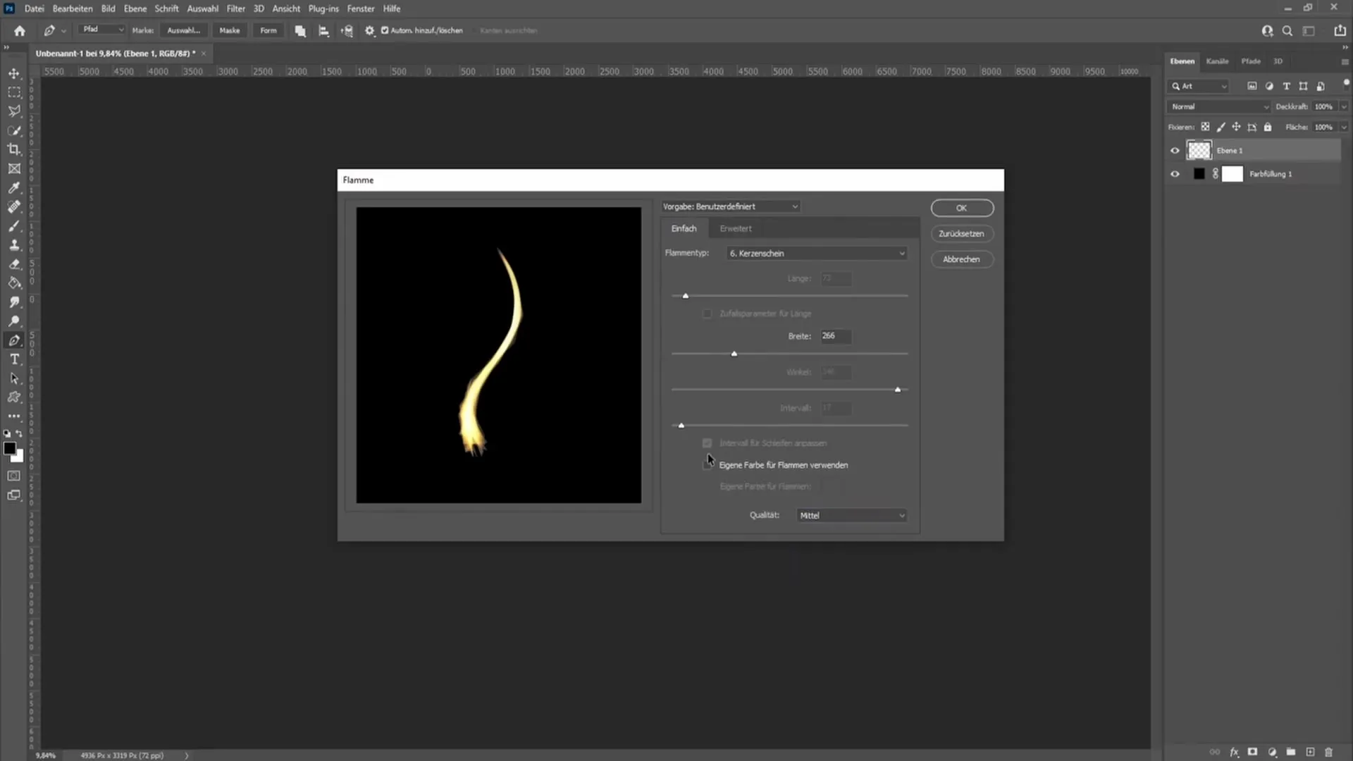 Créer une flamme de bougie dans Photoshop - Un guide étape par étape