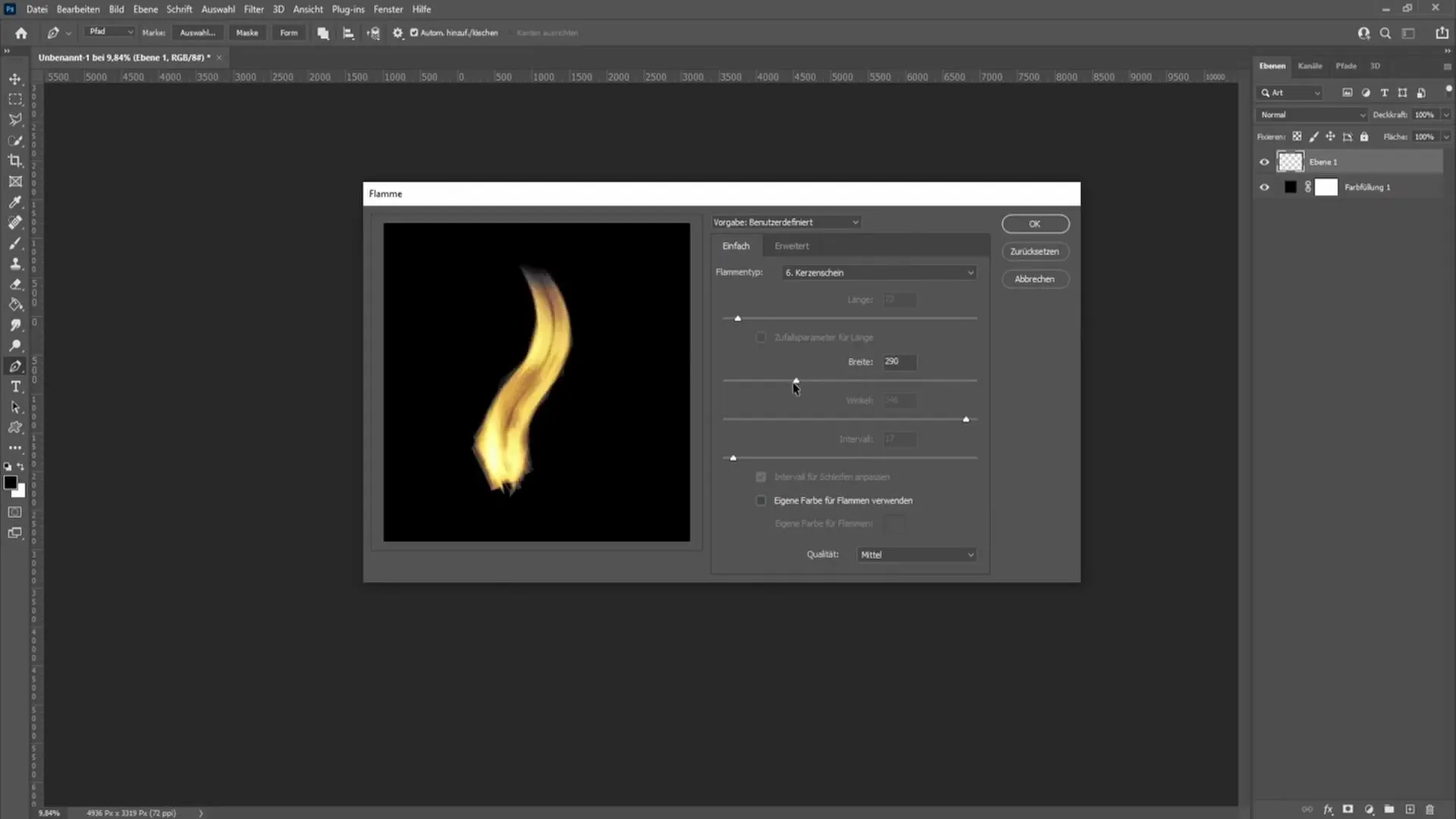 Membuat api lilin di Photoshop - panduan langkah demi langkah