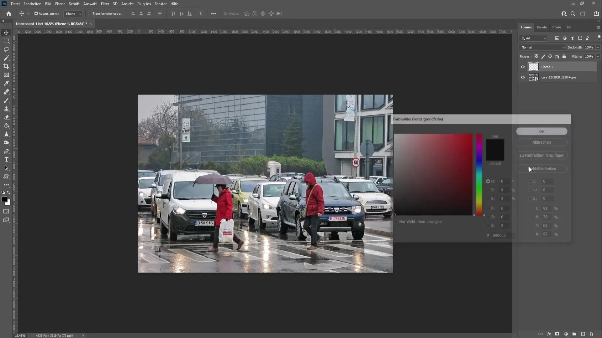 Create a realistic rain overlay in Photoshop