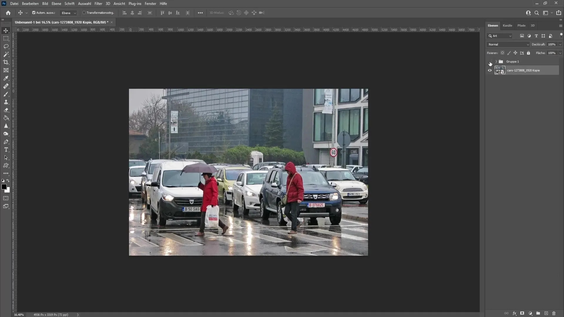 Membuat overlay hujan realistis di Photoshop