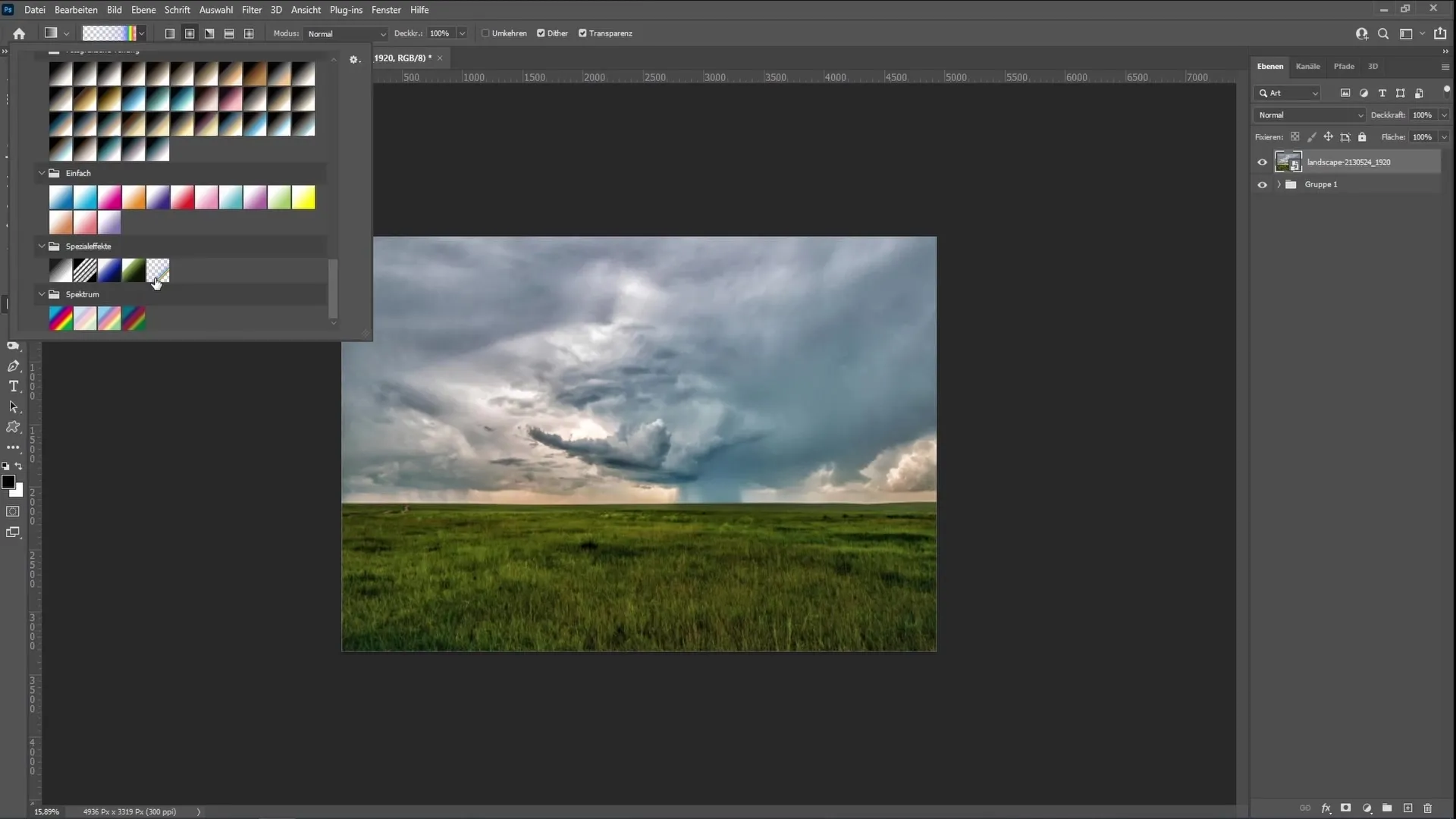 Membuat pelangi realistis di Photoshop