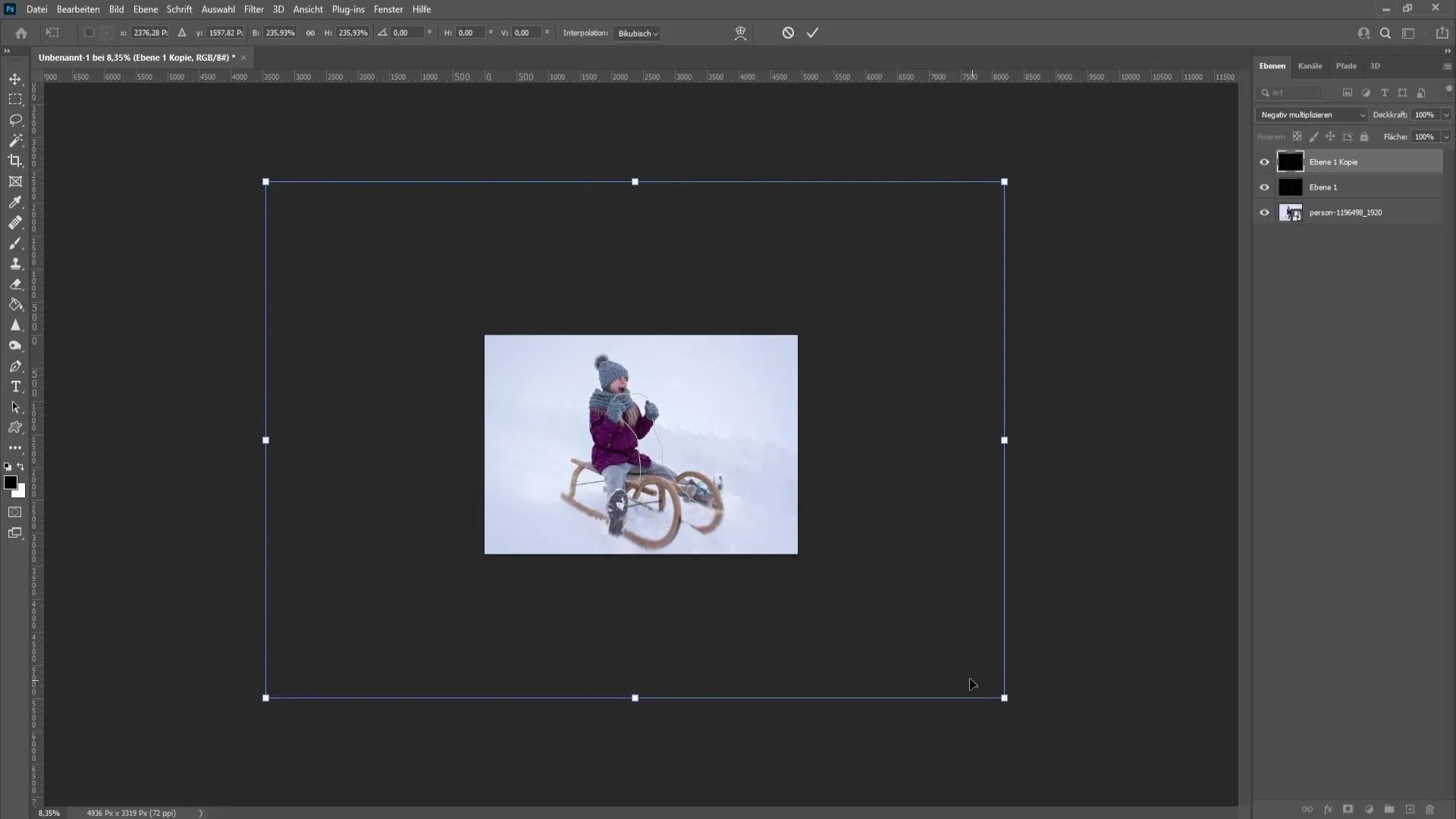 Membuat salju realistis di Photoshop