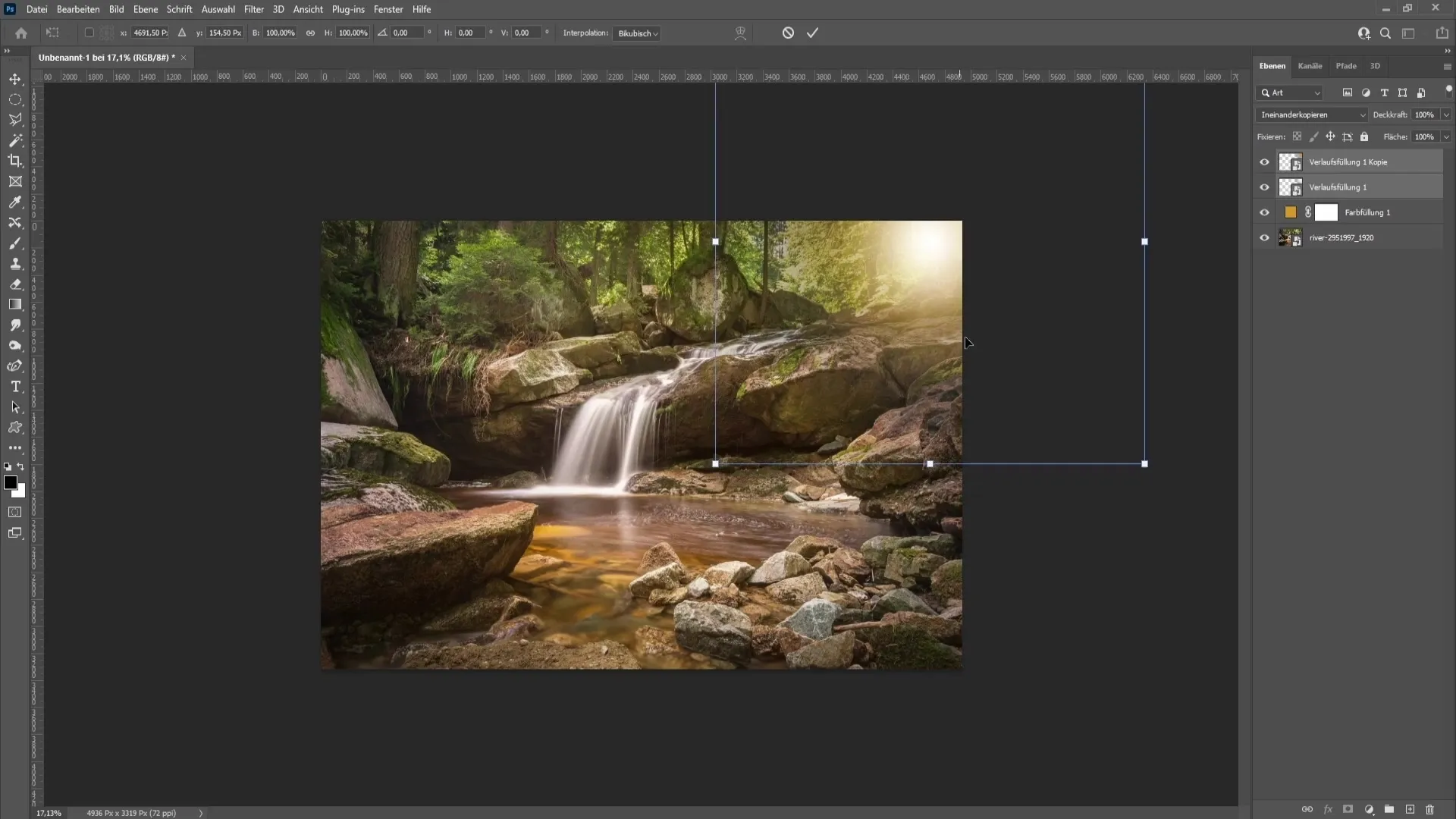 Membuat matahari buatan dan sinar matahari di Photoshop