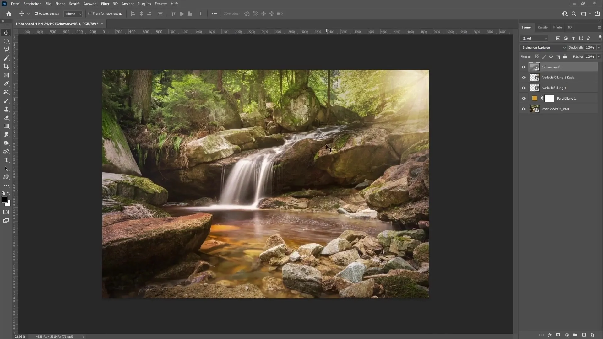 Membuat matahari buatan dan sinar matahari di Photoshop