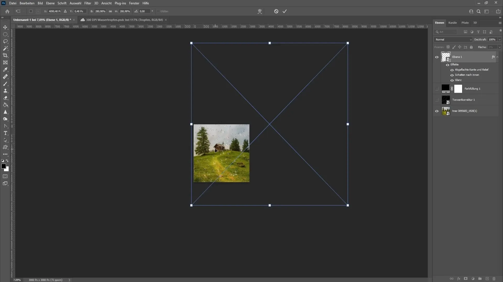 Membuat tetesan air secara visual di Photoshop - Panduan lengkap