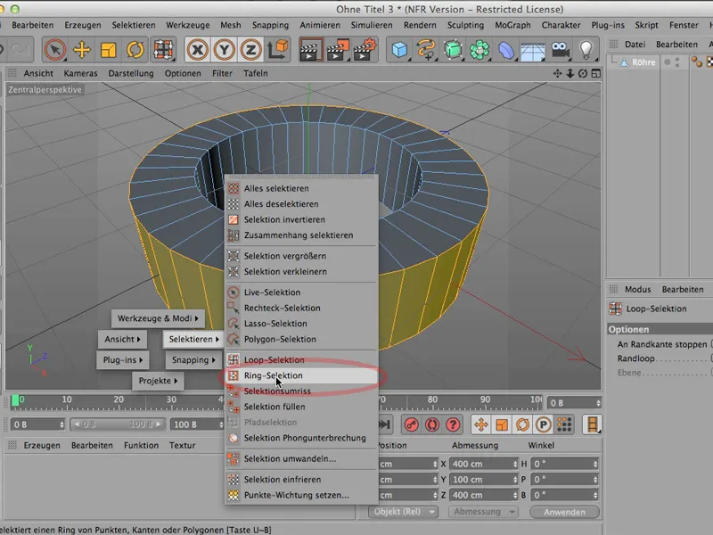 Ring or loop selection?