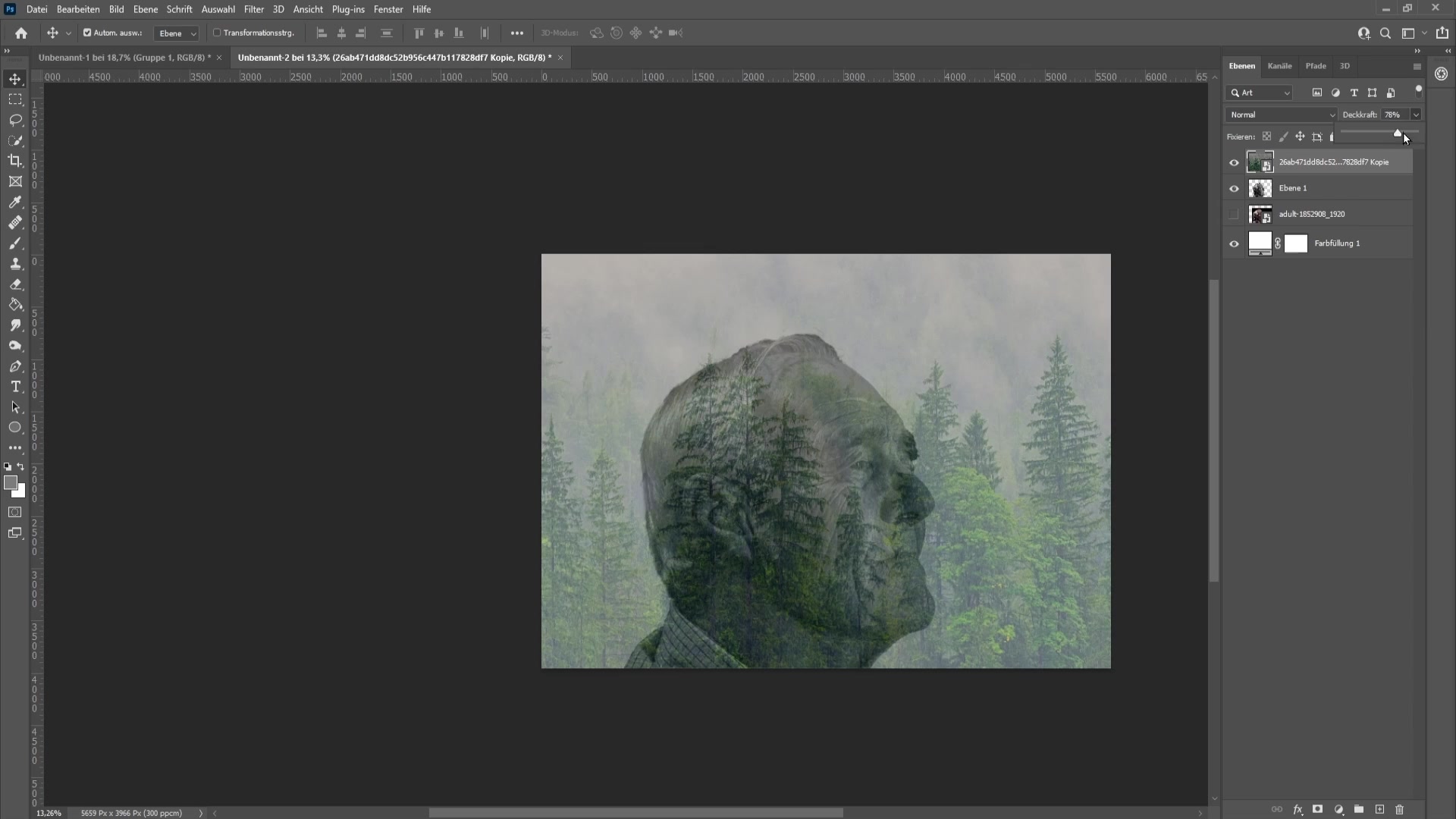 The ultimate guide for the double exposure effect in Photoshop