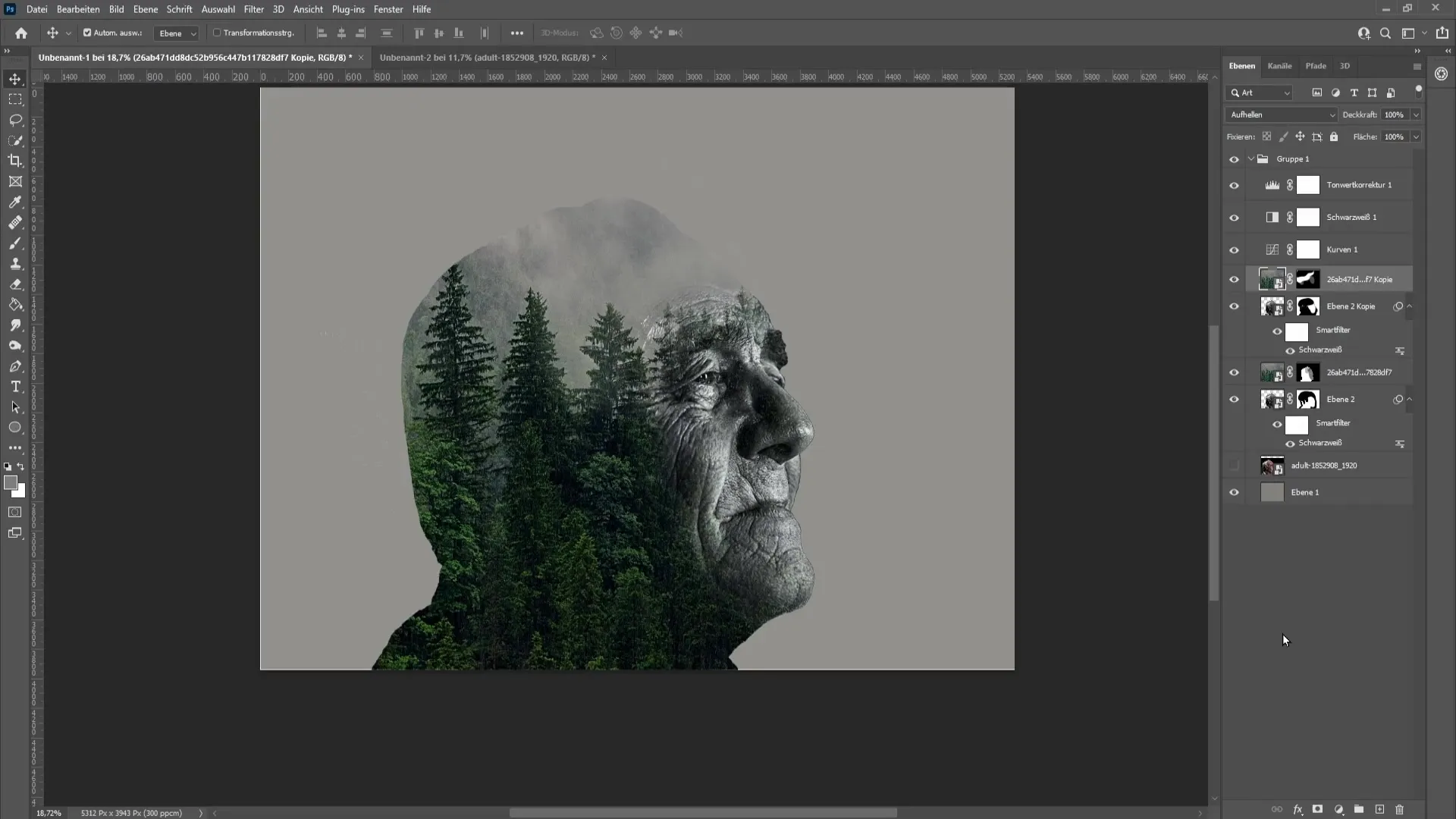 Panduan lengkap untuk efek double exposure di Photoshop