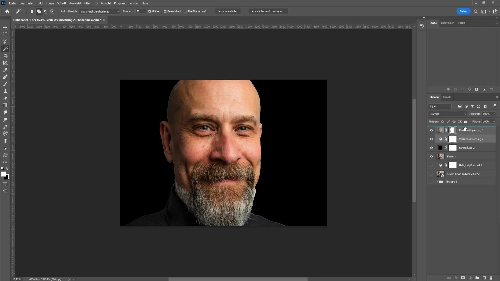 Efek dramatis low-key di Photoshop