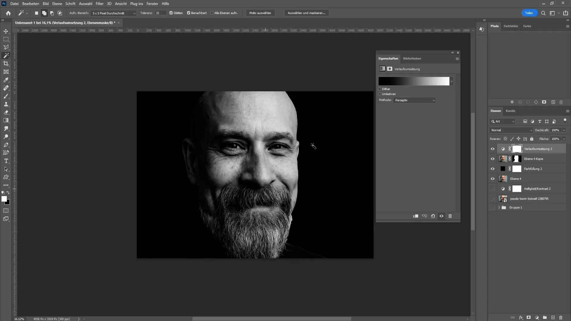 Dramatic low-key effect in Photoshop