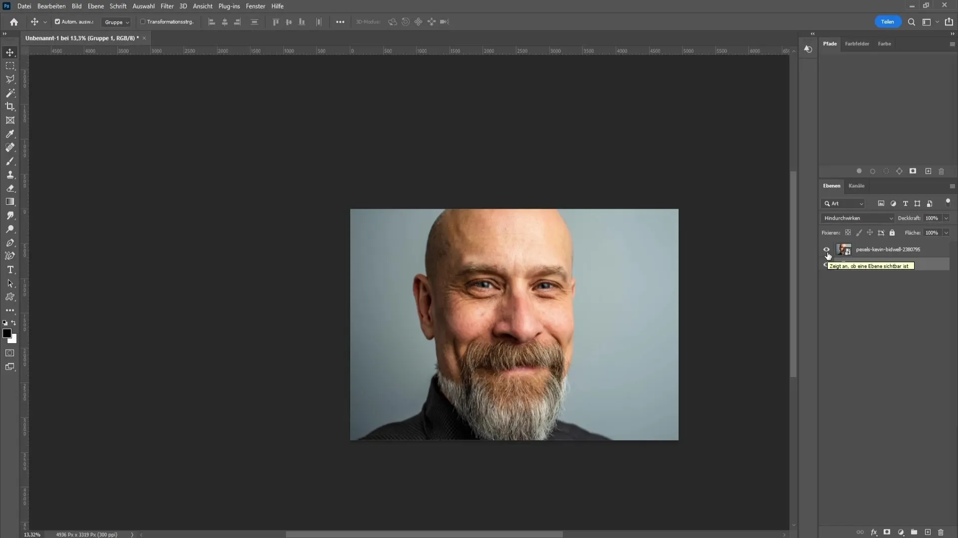 Dramatic low-key effect in Photoshop