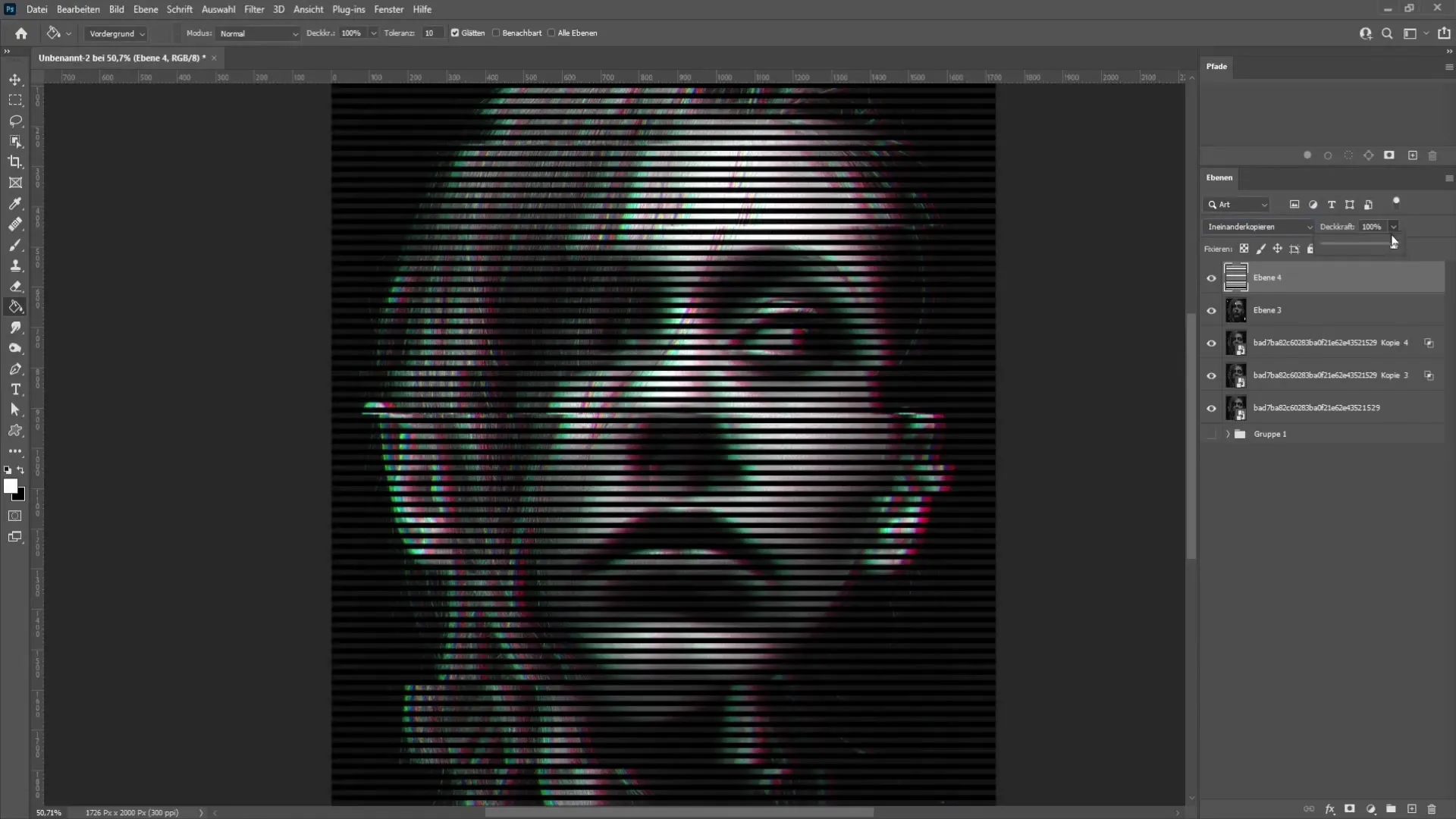 Create your individual glitch effect in Photoshop