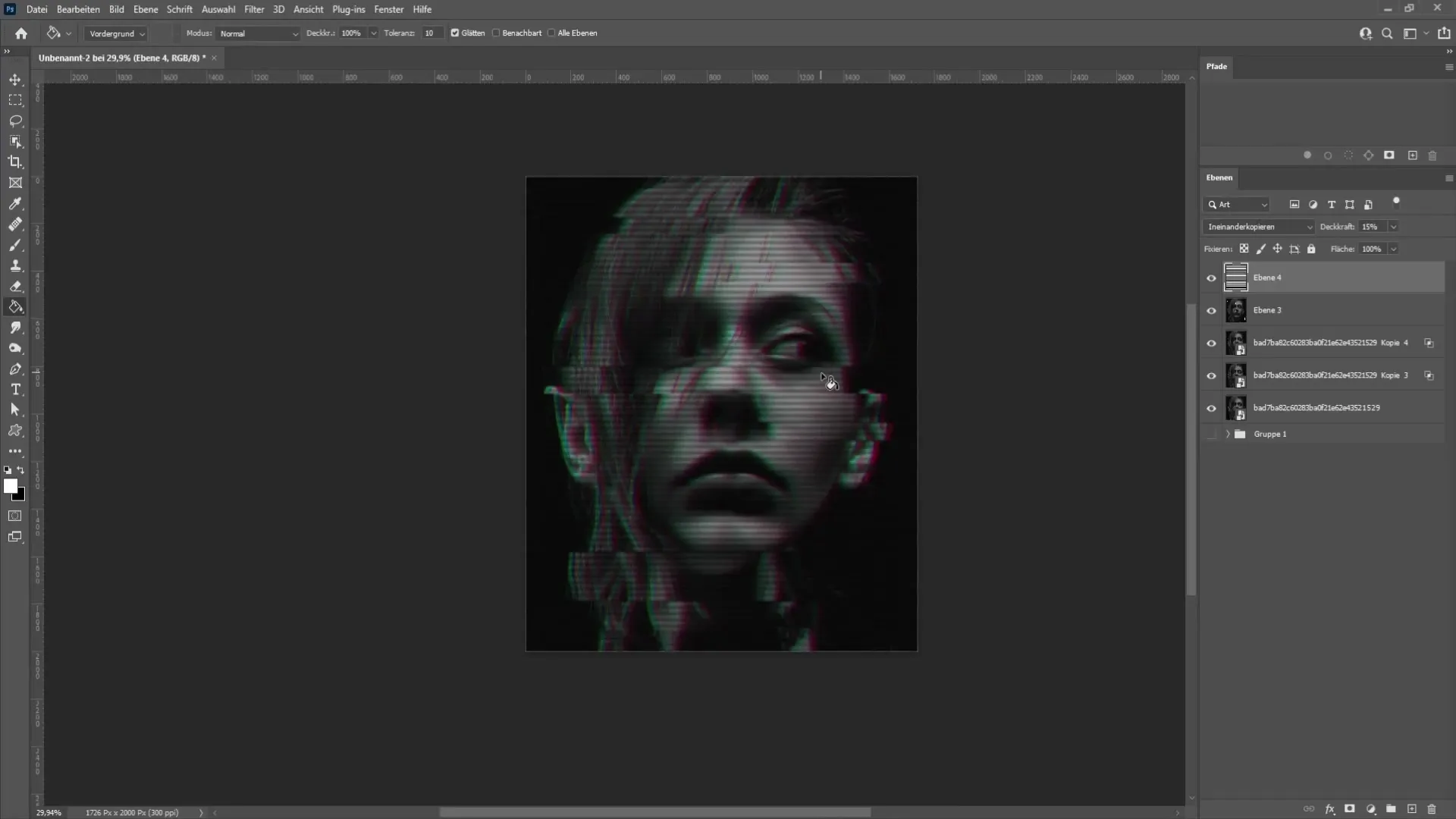 Create your individual glitch effect in Photoshop