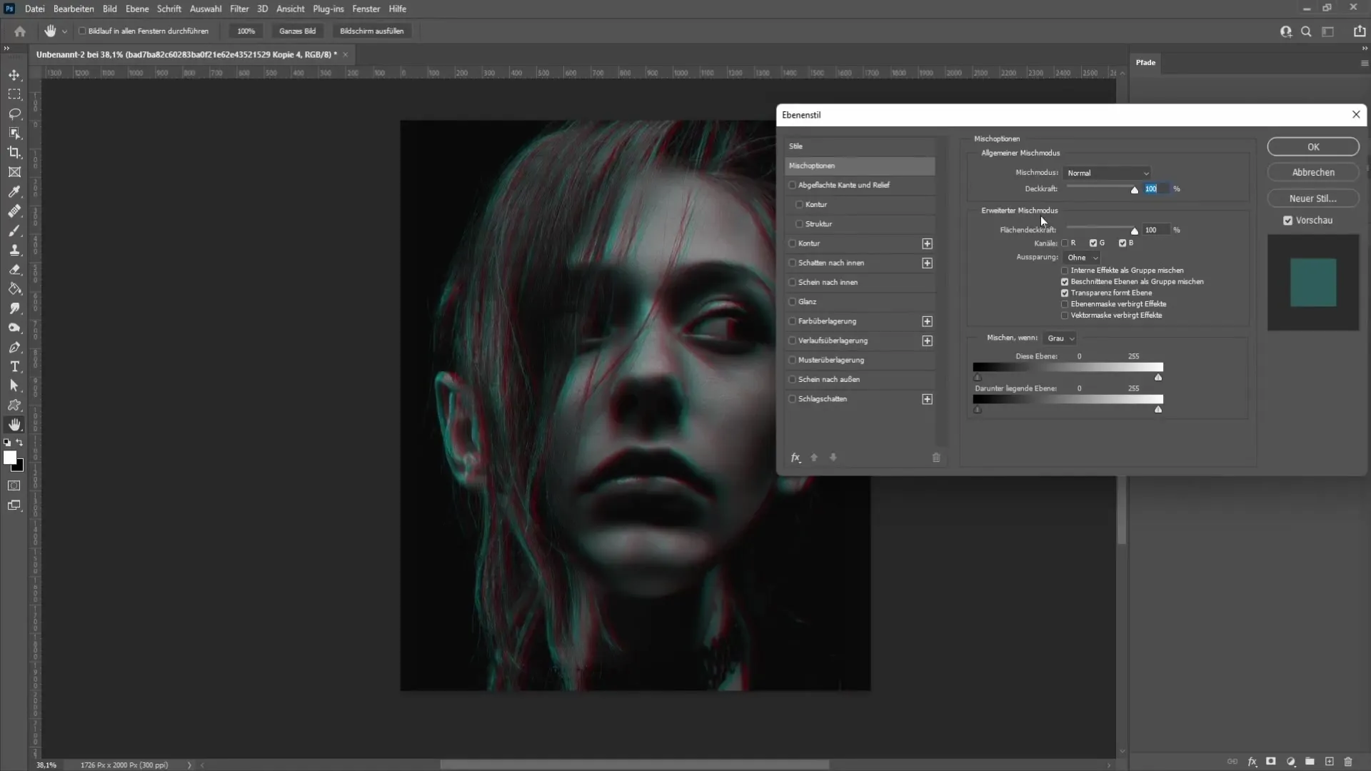 Create your individual glitch effect in Photoshop