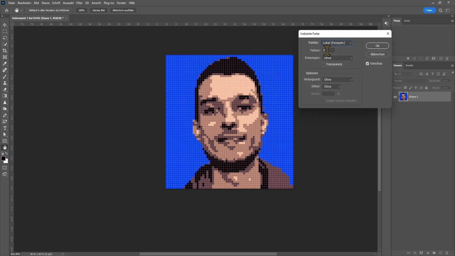 Creating pixel artwork easily - This is how you succeed in digital art in Photoshop