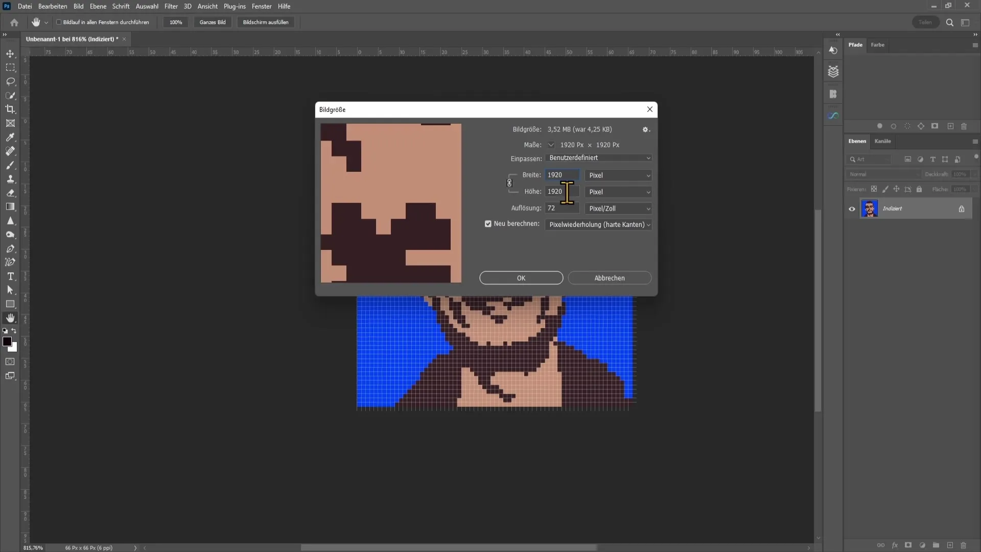 Creating pixel artwork - This is how you succeed in digital art in Photoshop