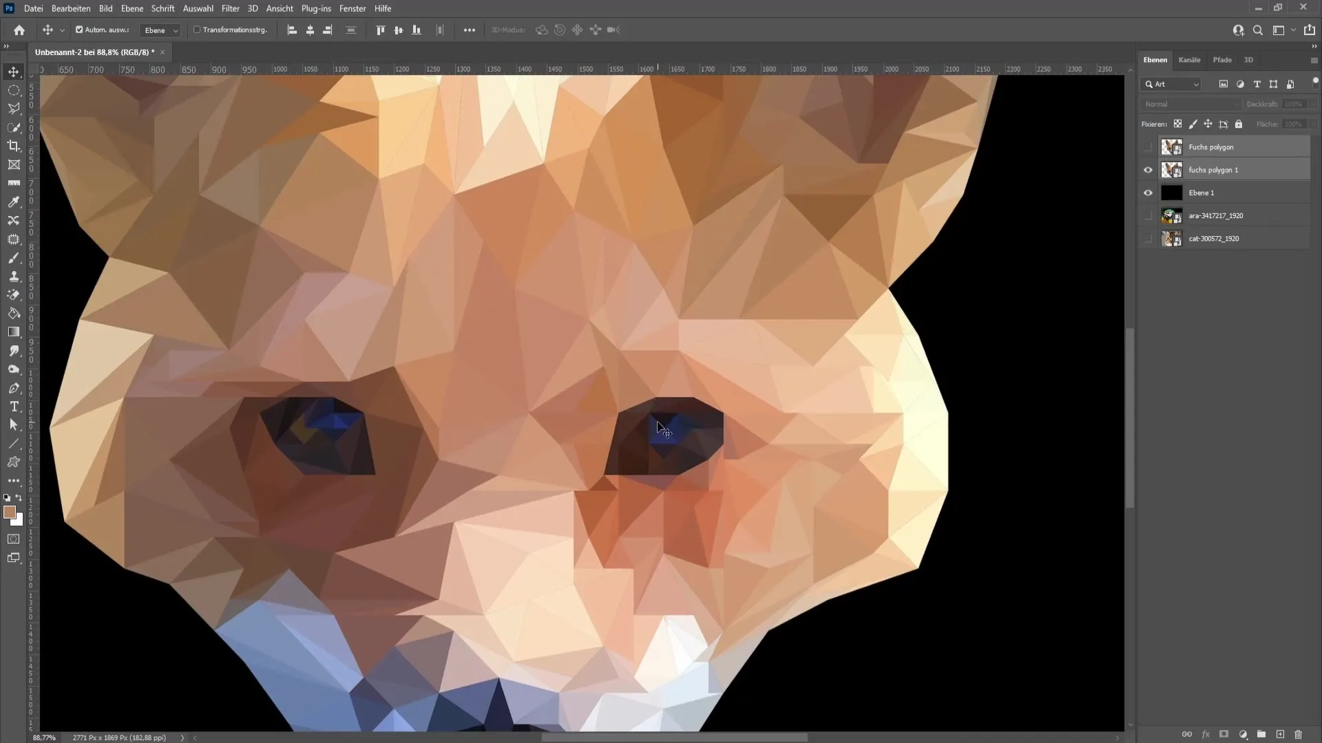 Creating a polygon image in Photoshop: Step-by-step guide to polygon art