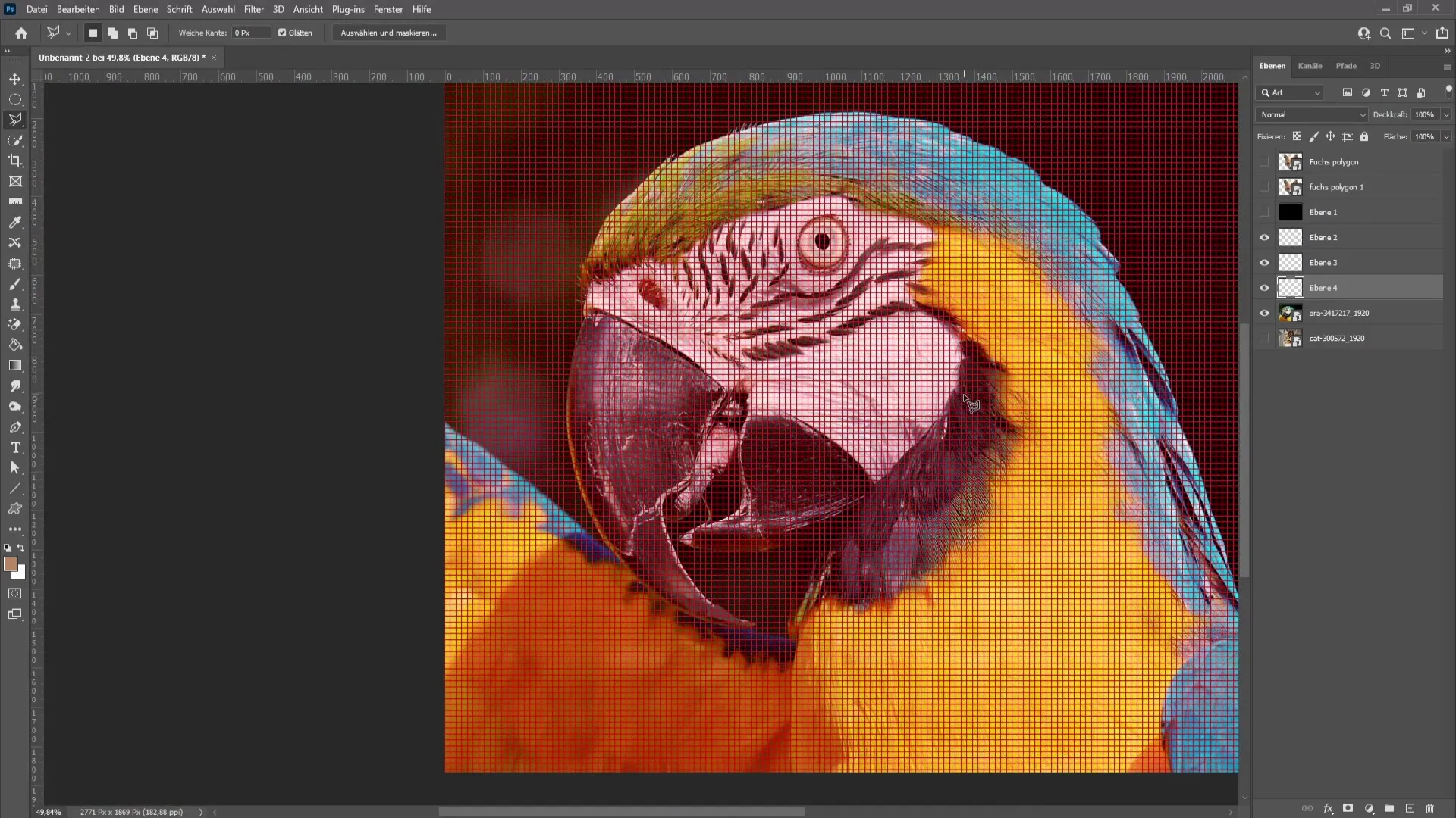 Creating polygon image in Photoshop: Step-by-step guide to polygon art