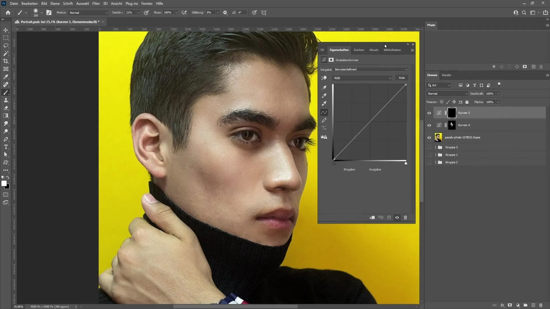 Seni potret dengan Photoshop: Panduan langkah demi langkah