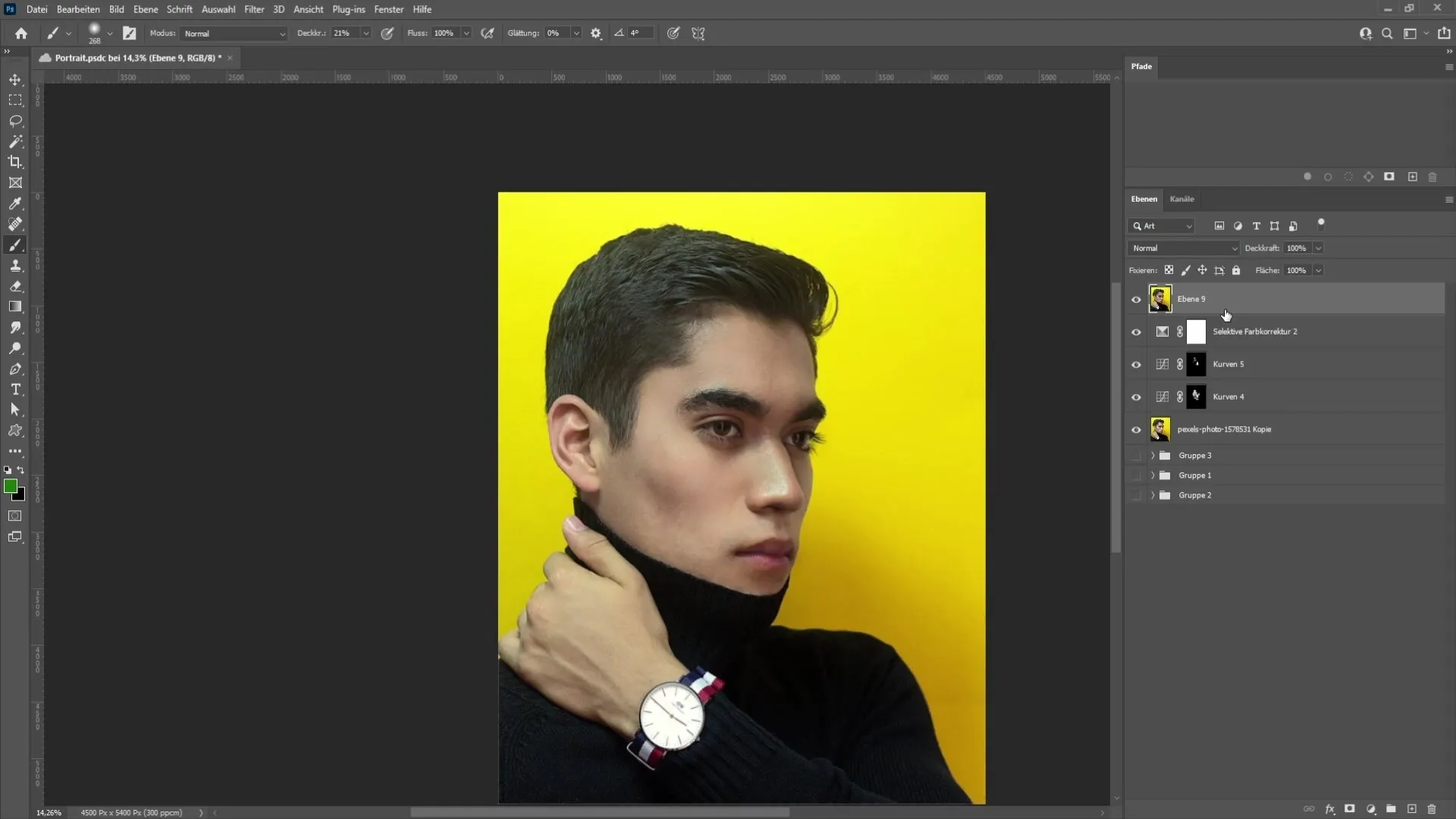 Seni potret dengan Photoshop: Panduan langkah demi langkah