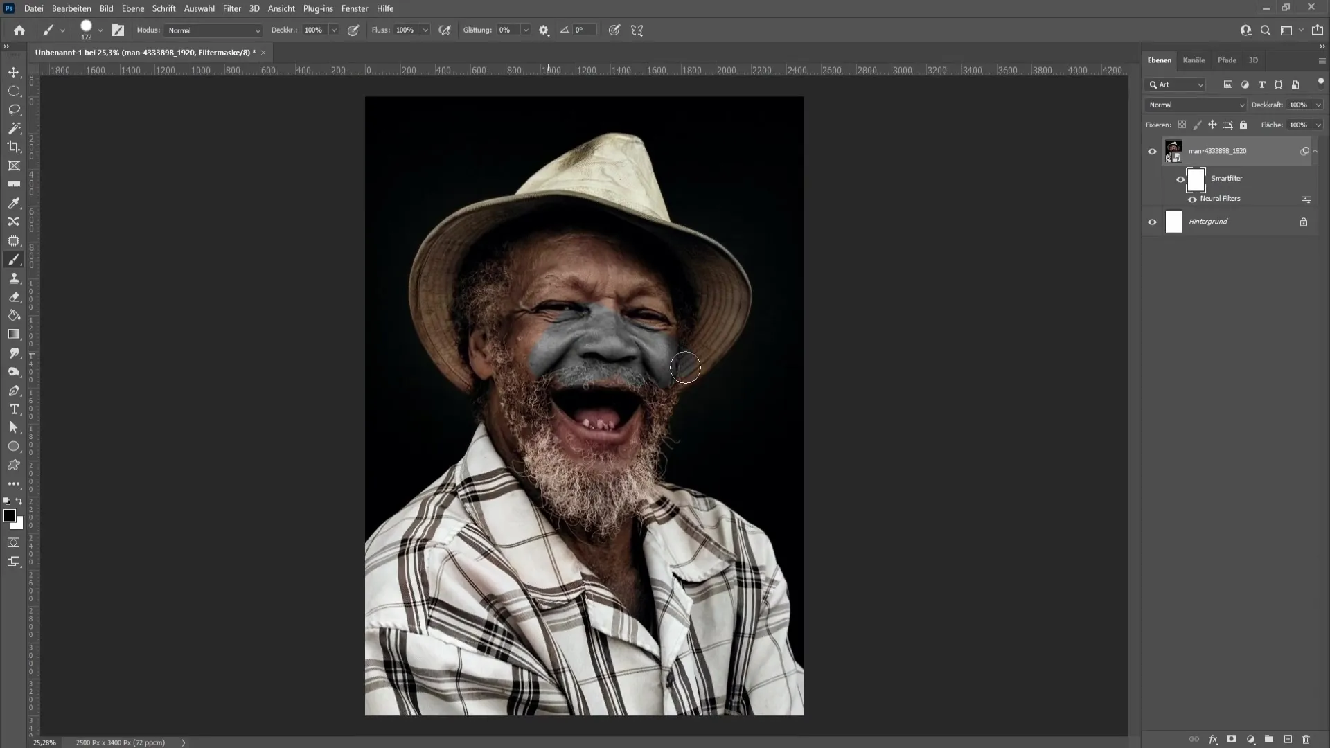 Pewarnaan kreatif gambar hitam putih di Photoshop