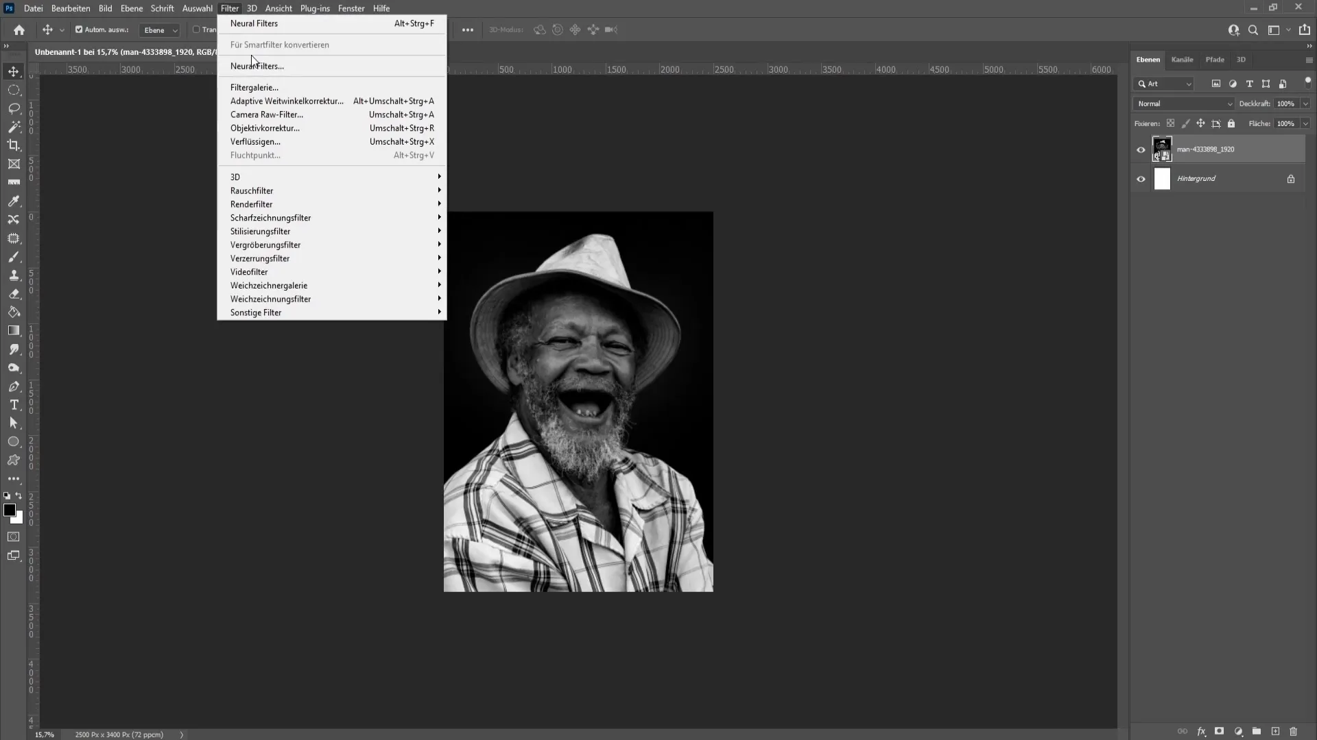 Pewarnaan kreatif gambar hitam putih di Photoshop