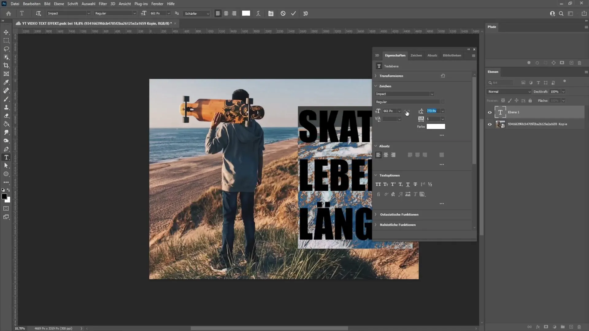 Graphic design: Intelligently insert text next to images in Photoshop