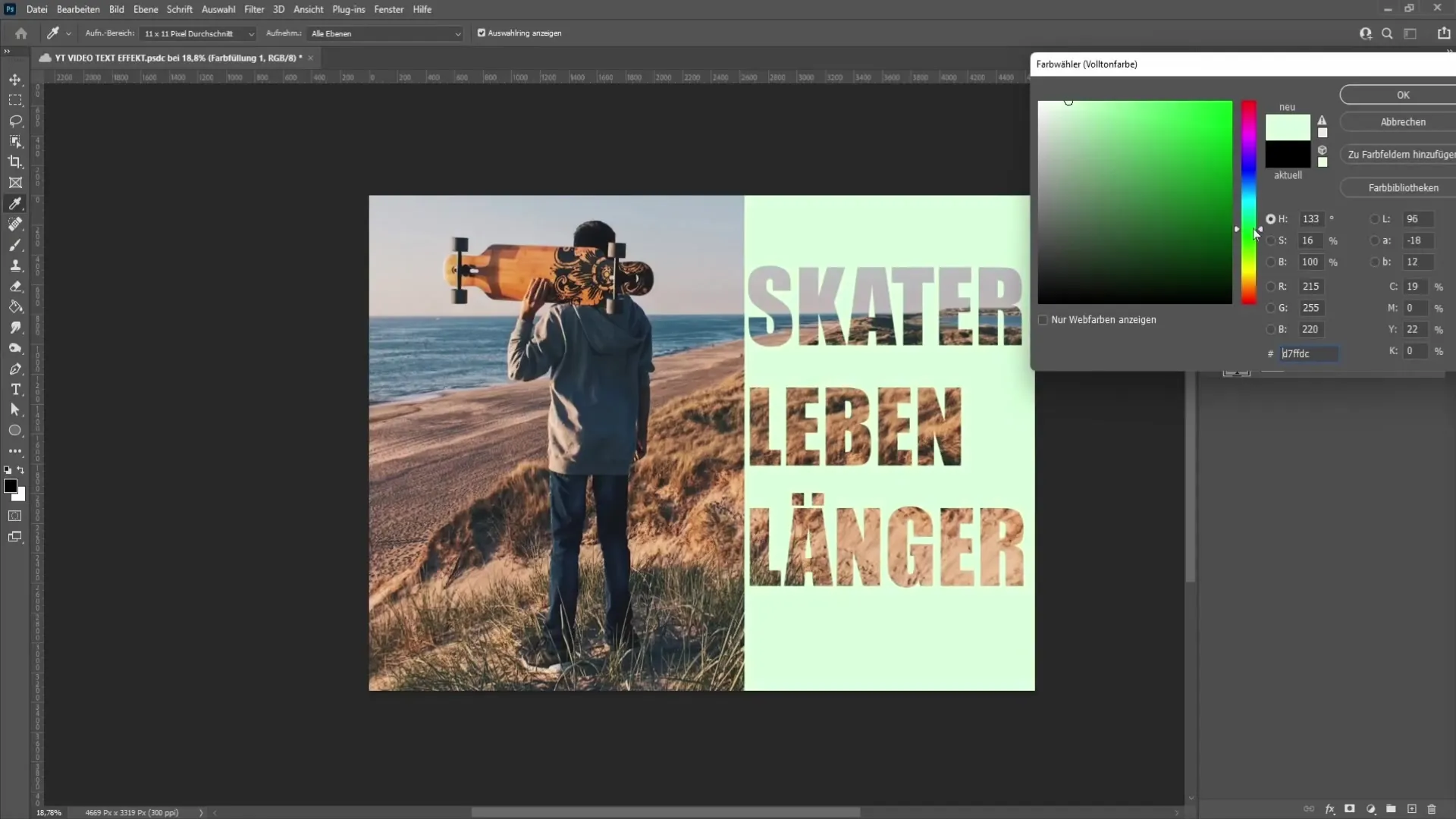 Penyusunan desain grafis: Menyisipkan teks dengan cerdas di samping gambar di Photoshop