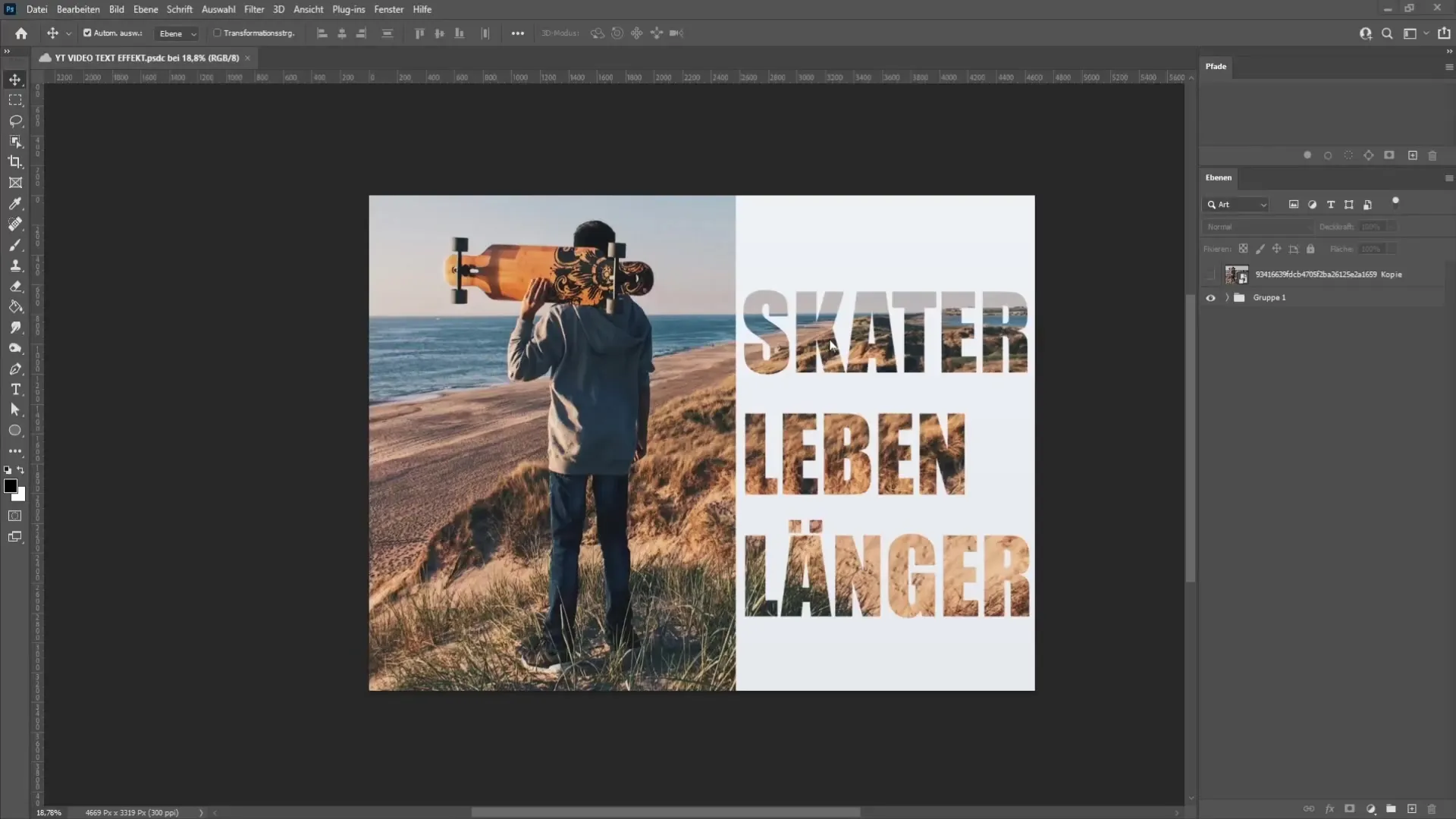 Graphic design: intelligently insert text next to images in Photoshop