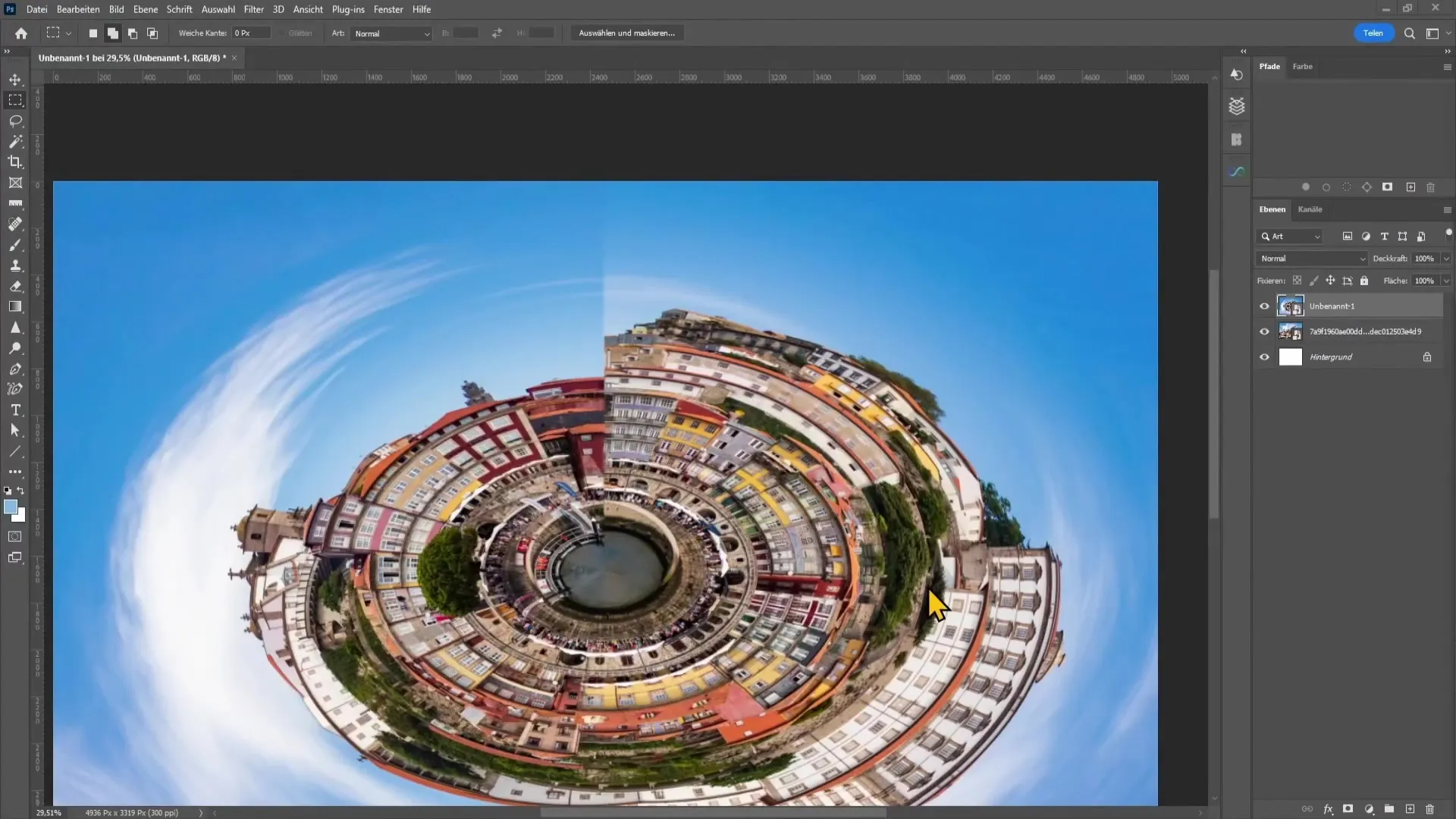 Efecto Planeta Pequeño en Photoshop - Instrucciones simples