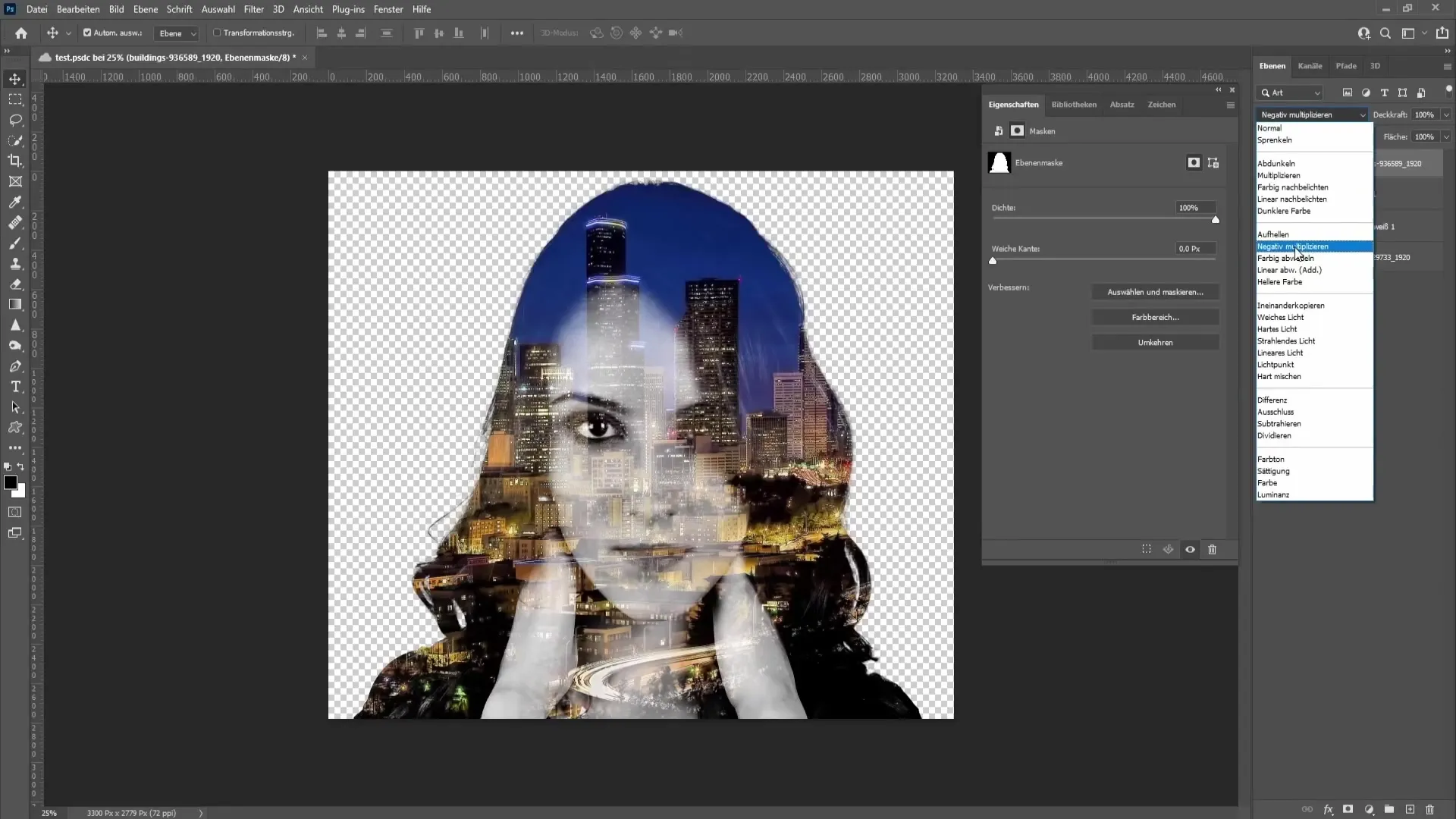 Cross-fading of two images in Photoshop made easy