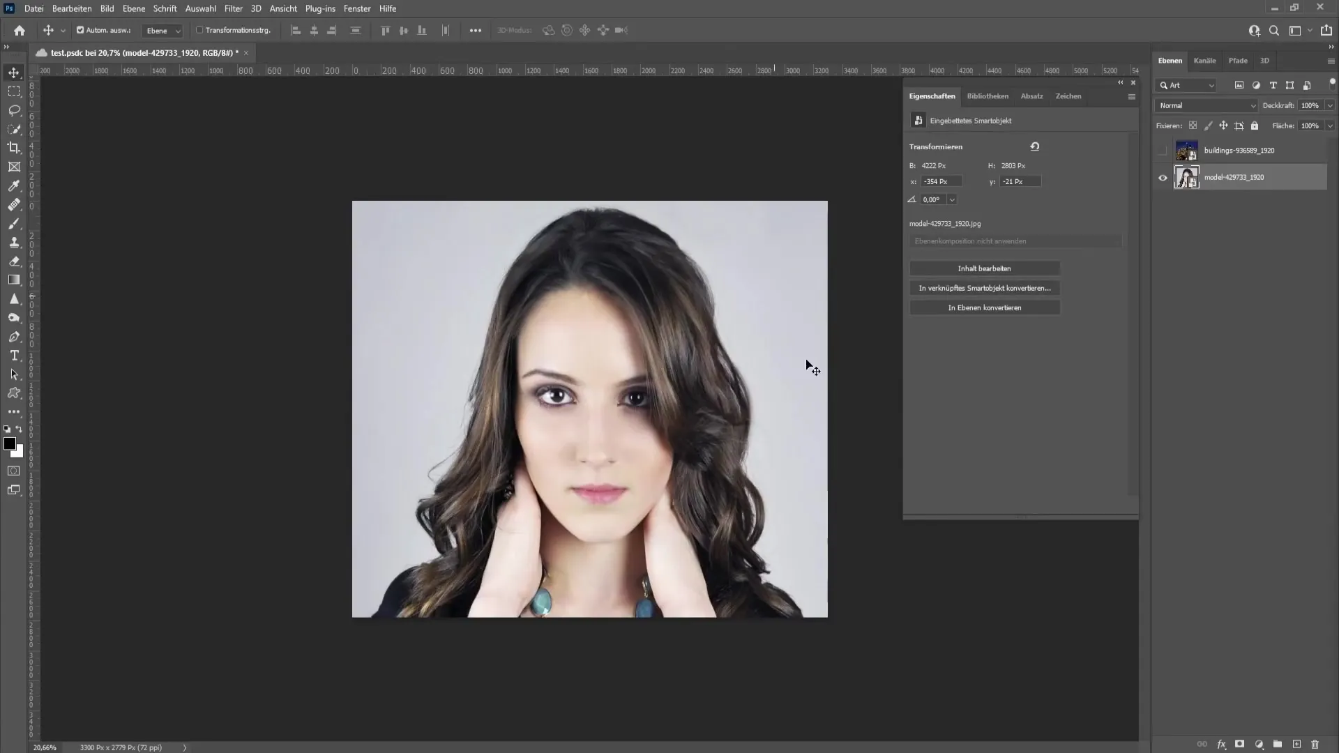 Penggabungan dua gambar di Photoshop menjadi mudah