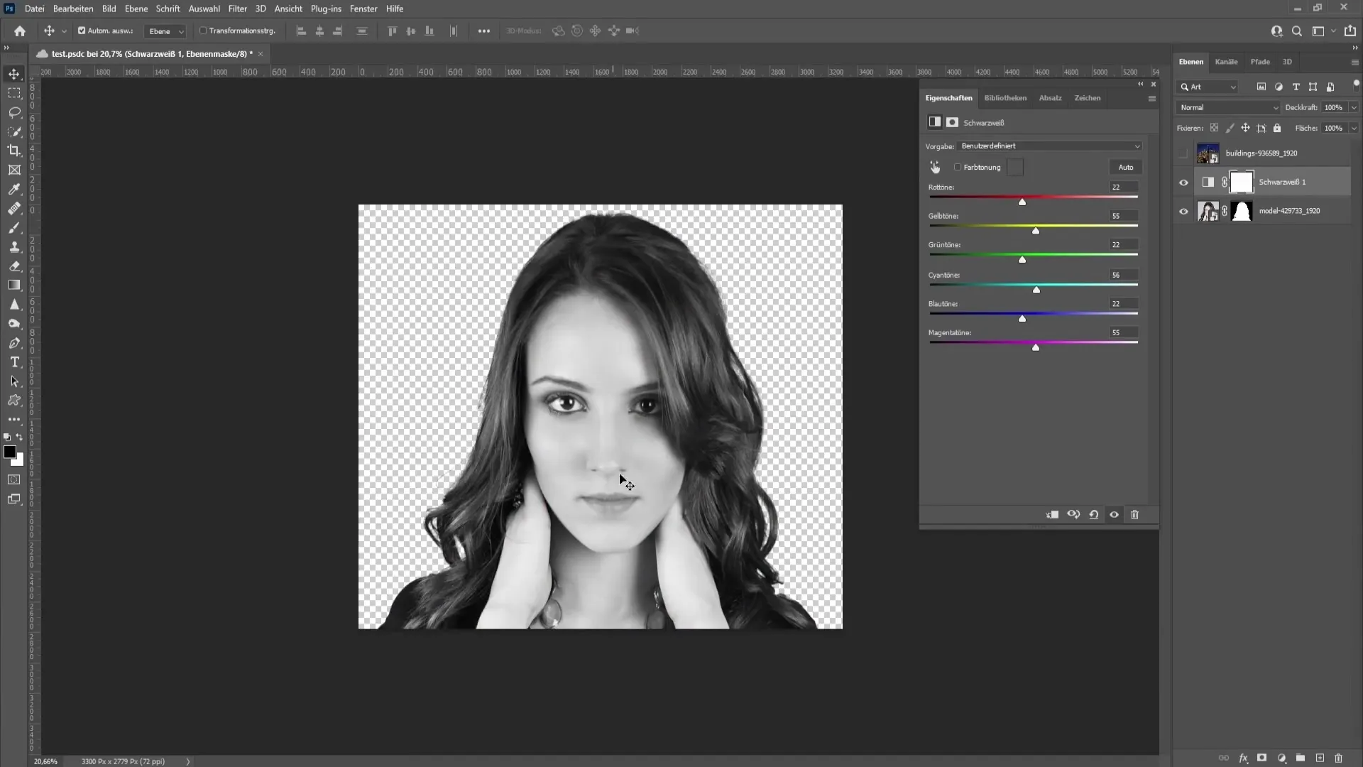 Fusi dua gambar di Photoshop dengan mudah