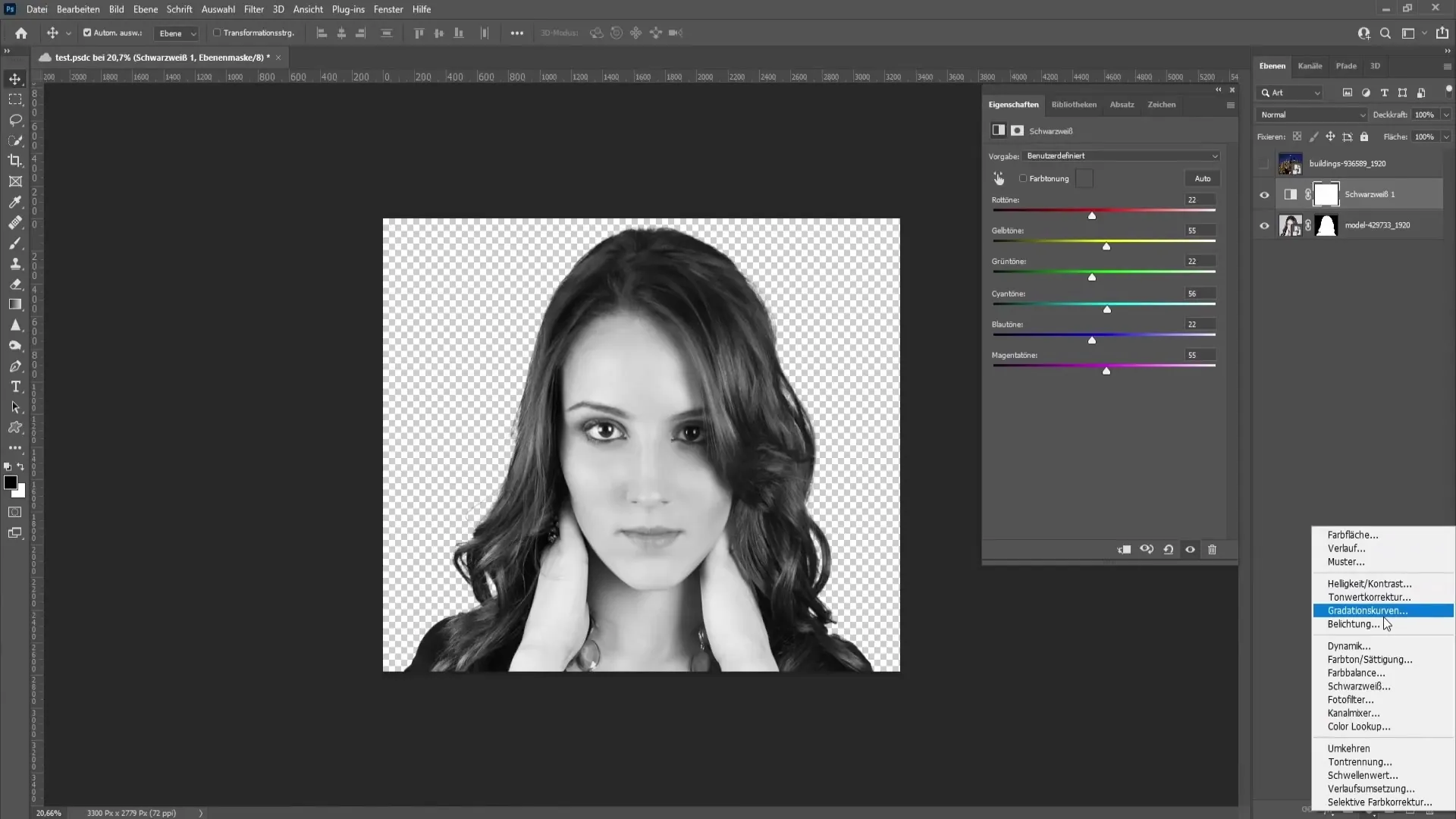 Penggabungan dua gambar di Photoshop menjadi mudah