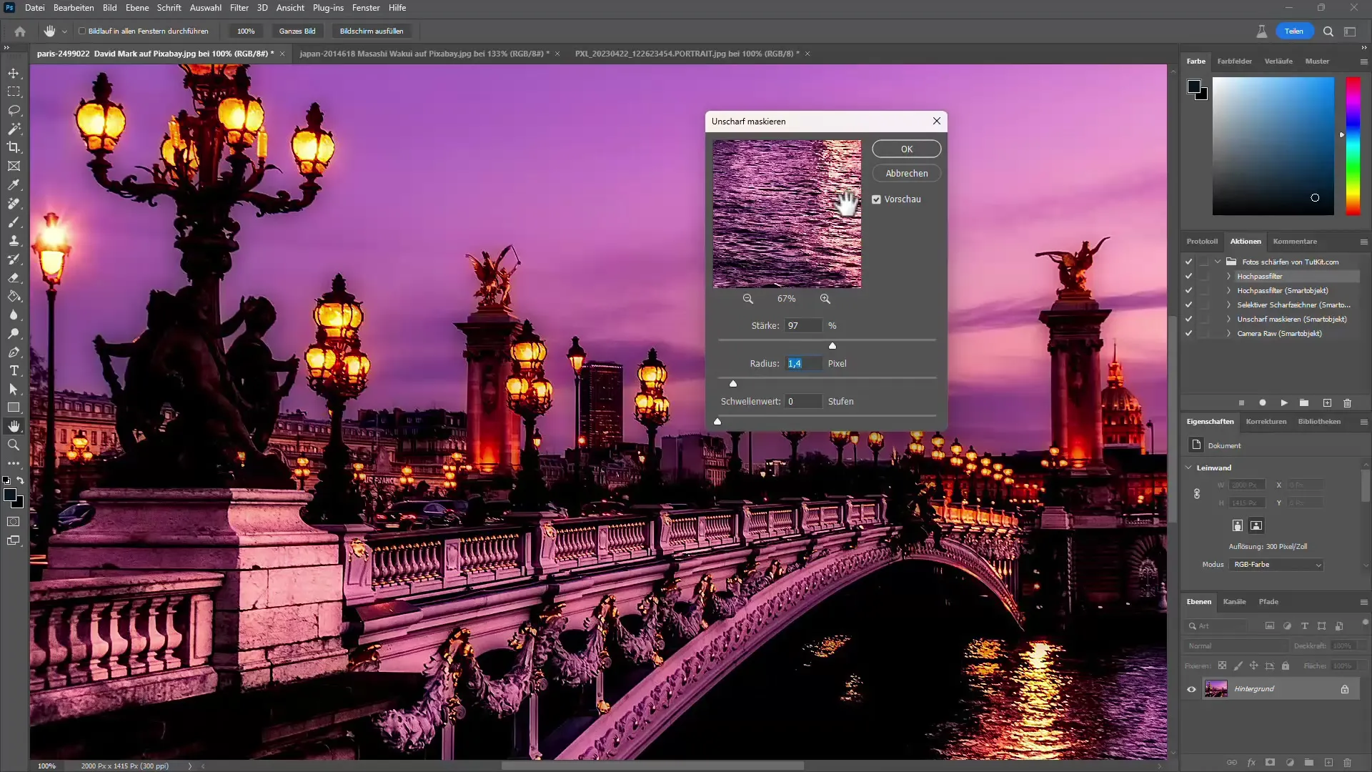 Perfekte Schärfe in Photoshop – 4 effiziente Techniken, um deine Bilder zu optimieren