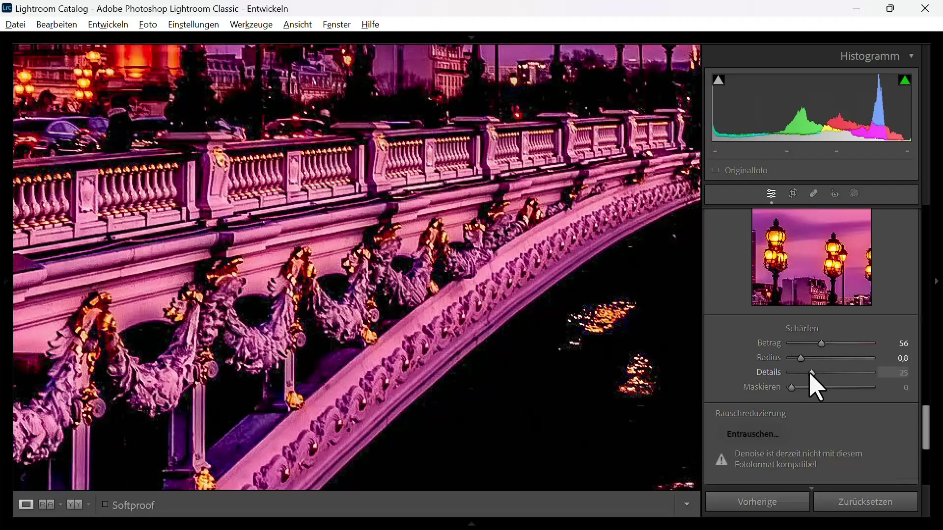 Optimally sharpening images in Adobe Lightroom - your step-by-step guide