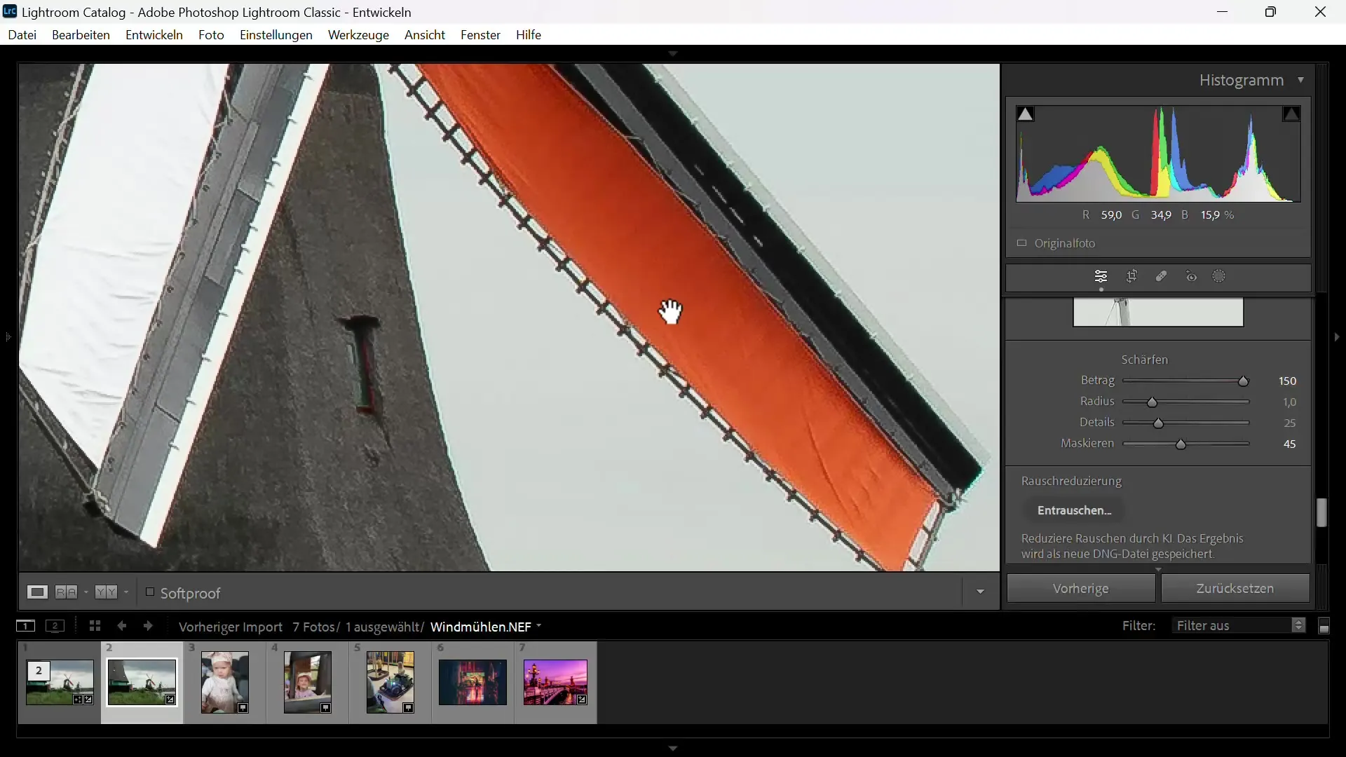 Optimally sharpening images in Adobe Lightroom - your step-by-step guide