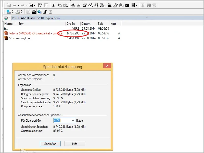 Illustrator-Dateien kleiner speichern