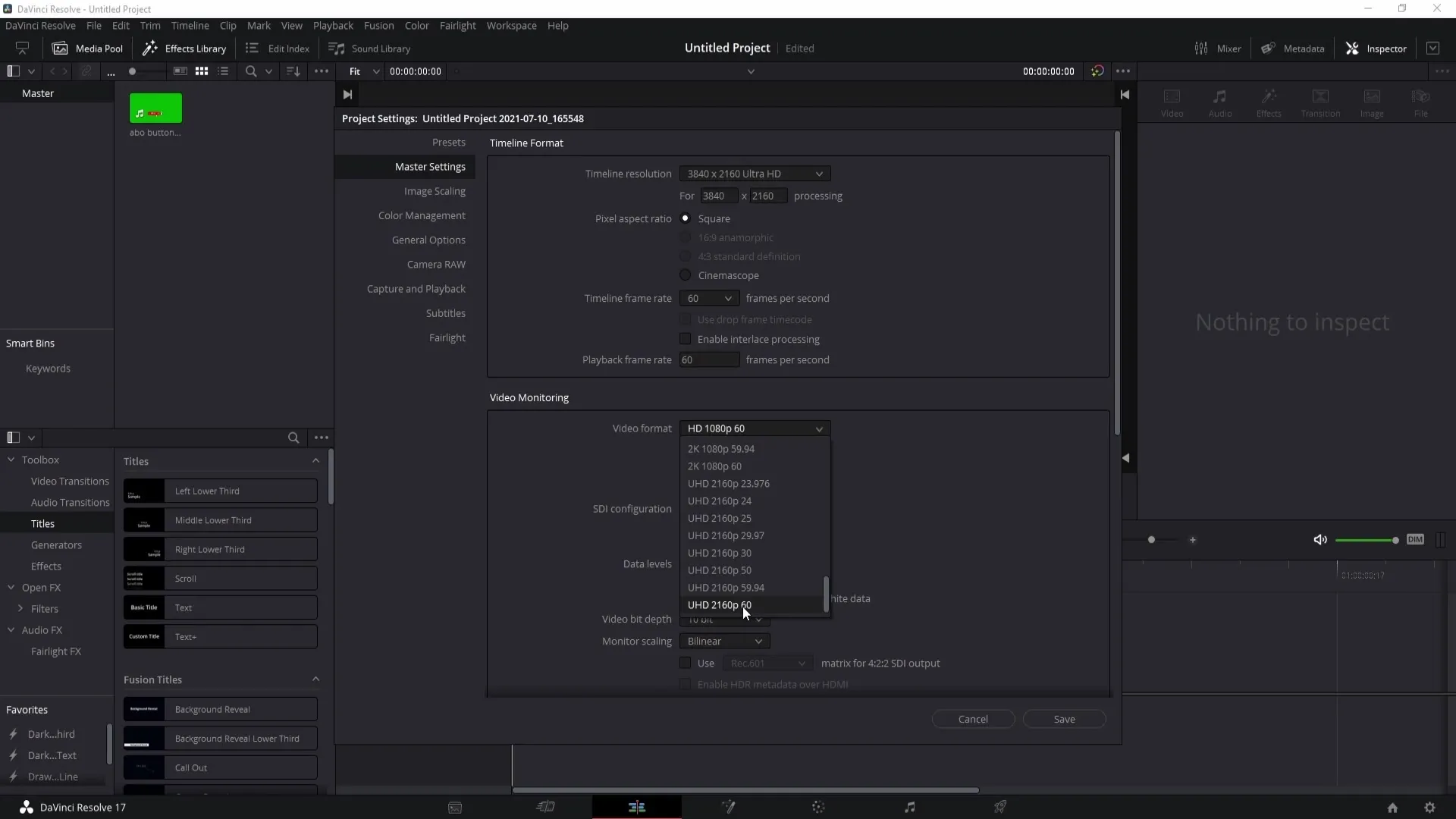 Mengatur dan mengoptimalkan kualitas video profesional di DaVinci Resolve