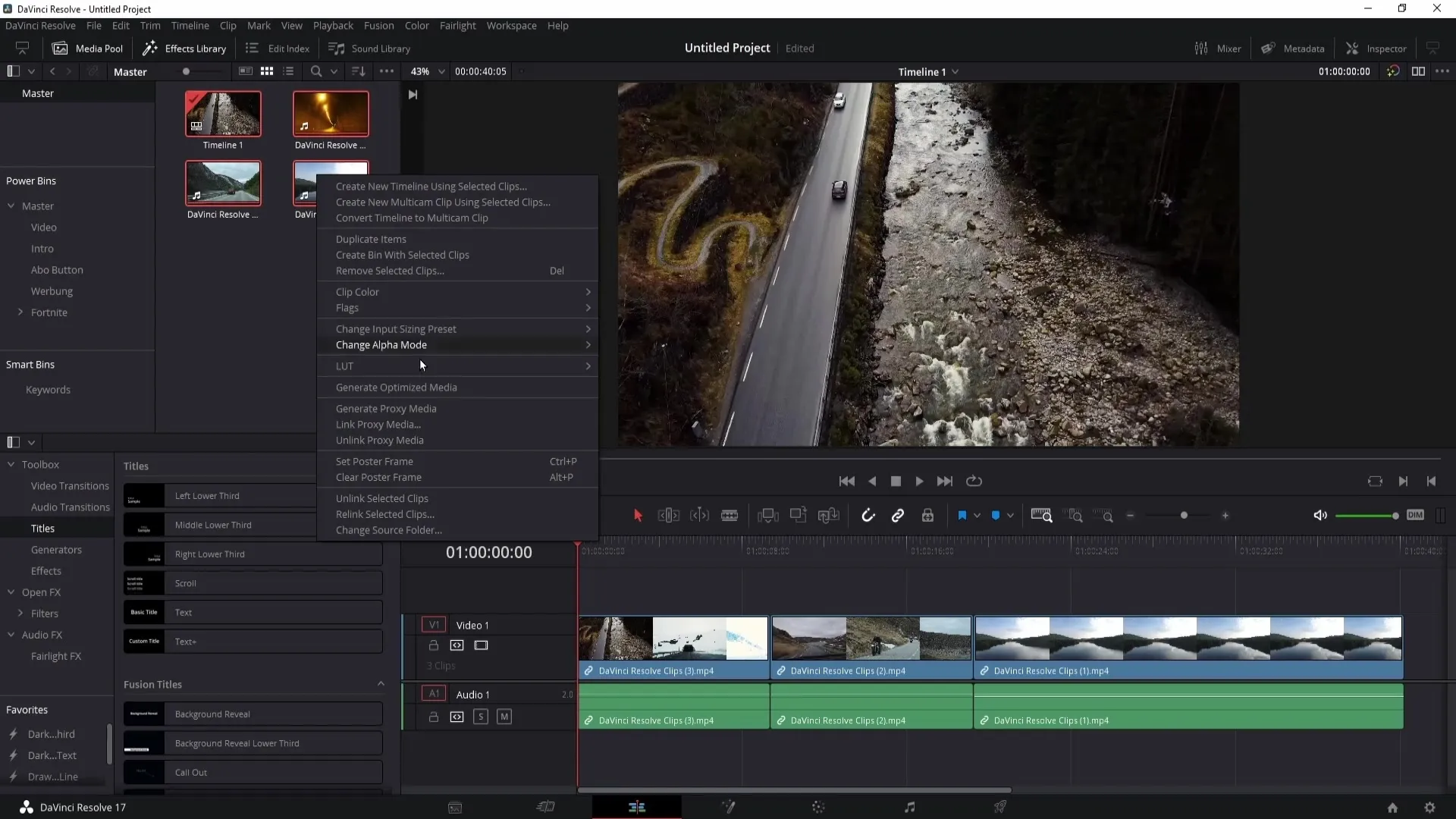 Optimally utilizing proxy media in DaVinci Resolve