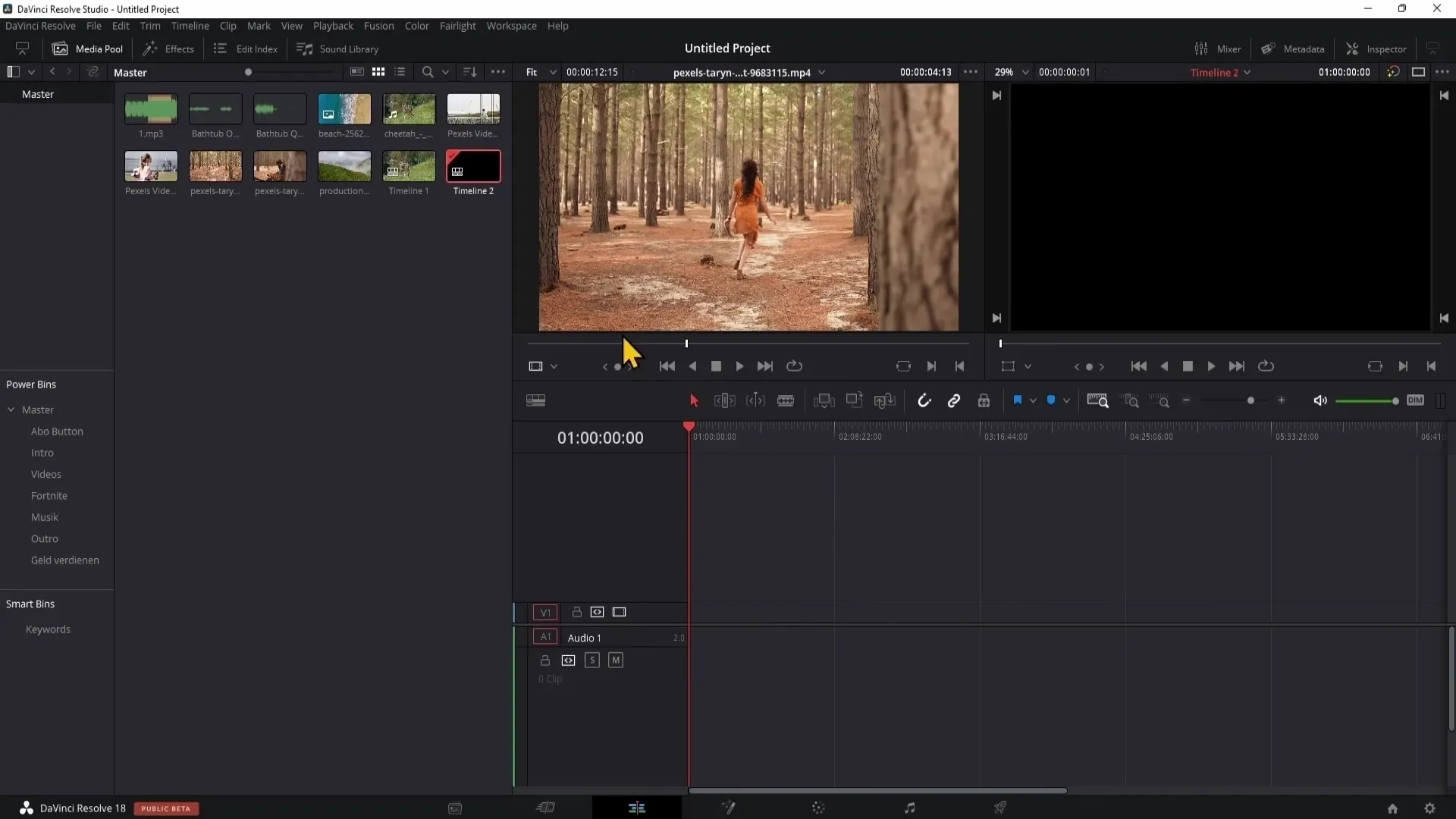 DaVinci Resolve: rediģēšanas lapas izpēte un darbs ar efektu