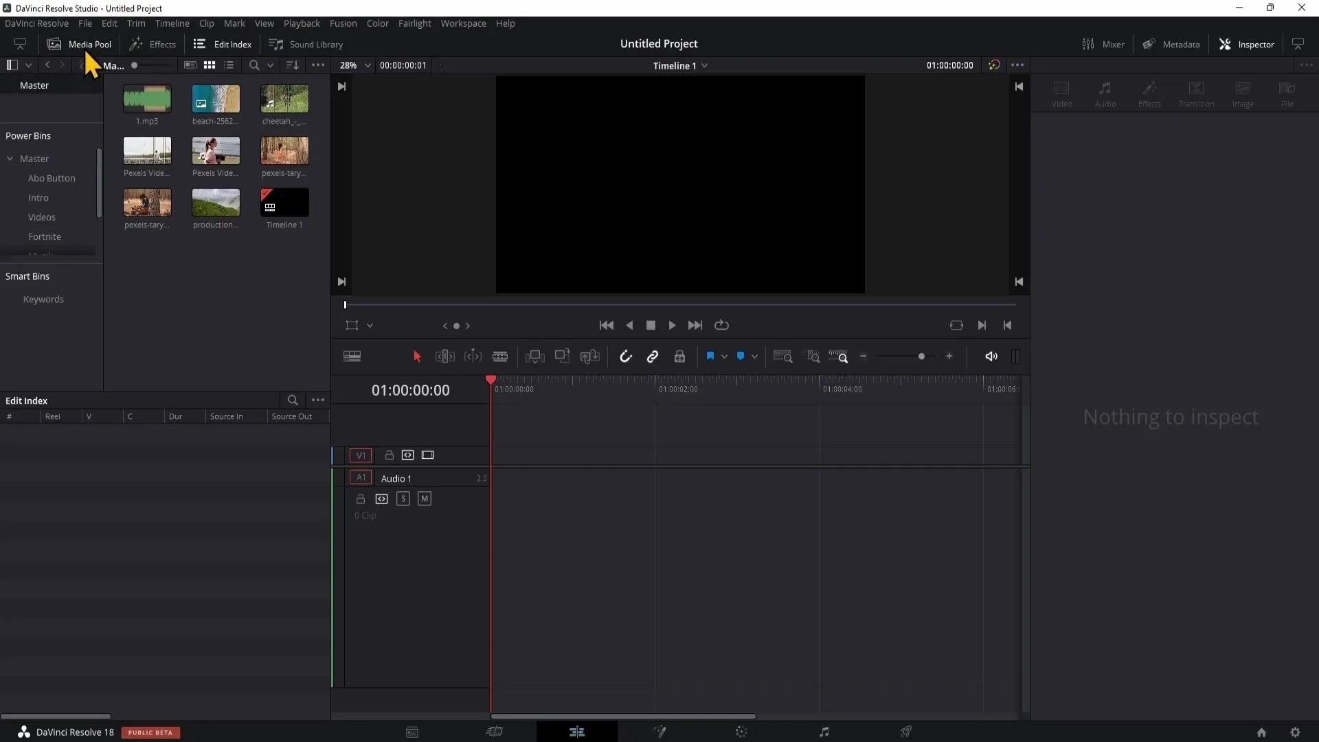 DaVinci Resolve: rediģēšanas lapas izpēte un darbs ar efektu