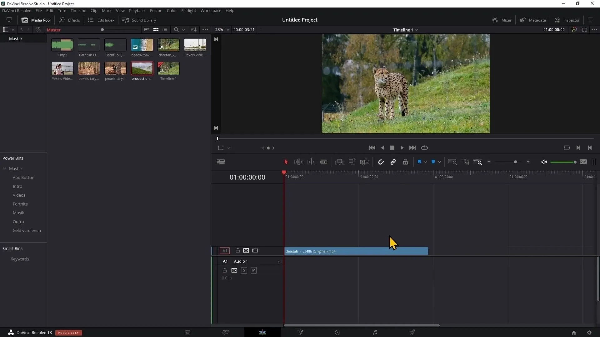 DaVinci Resolve: rediģēšanas lapas izpēte un darbs ar efektu