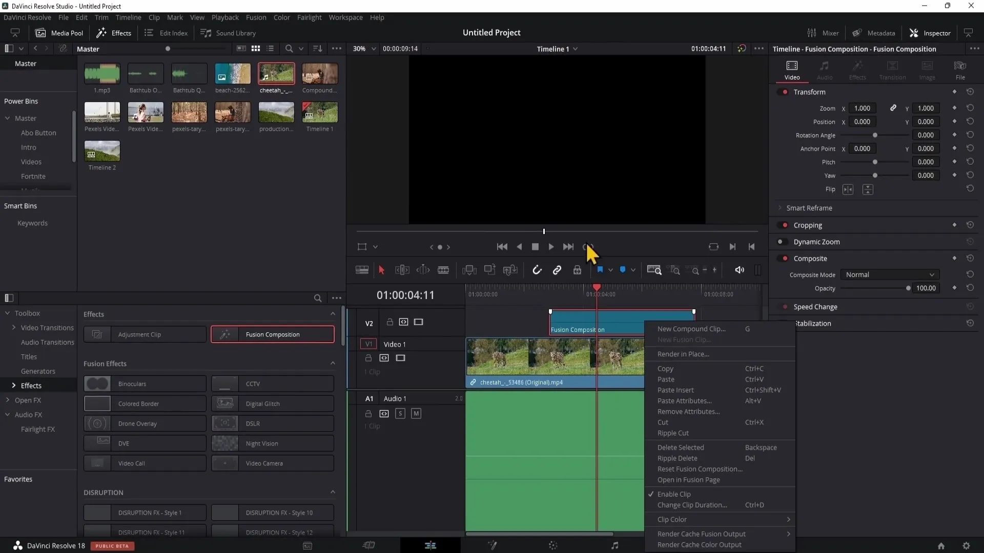 Efficient video editing with DaVinci Resolve: Step by step