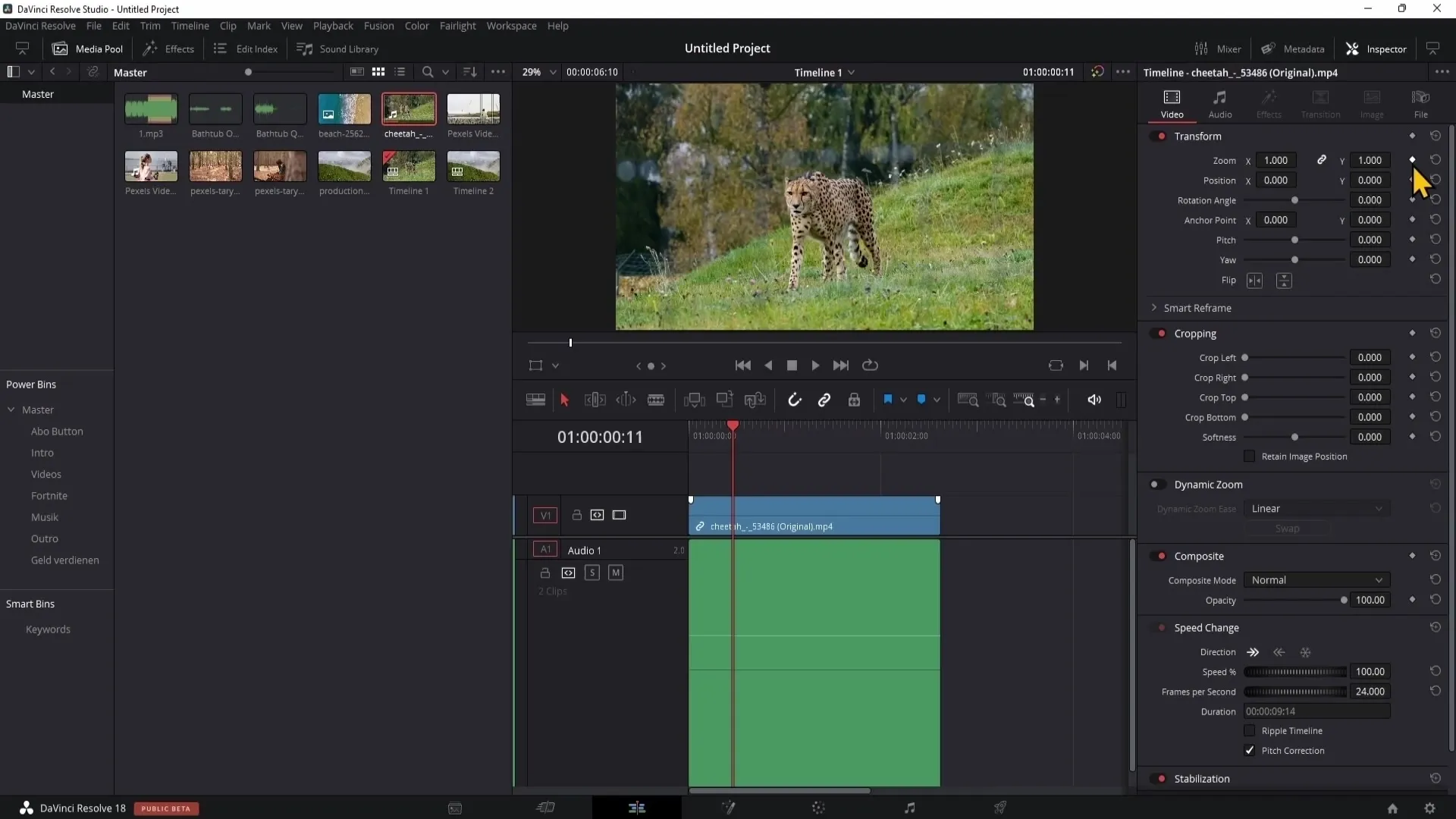 Efficient video editing with DaVinci Resolve: Step by step