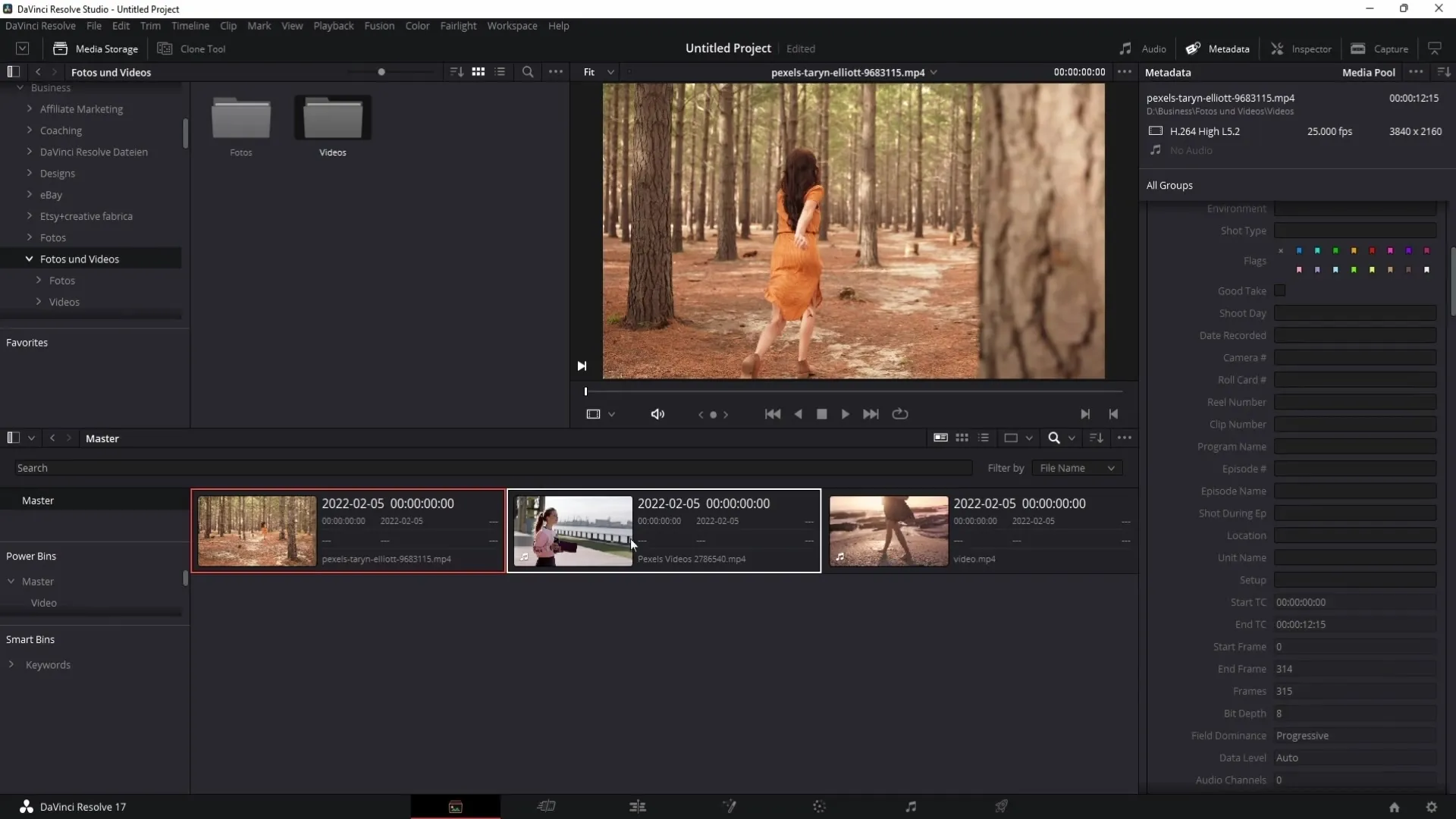 Efficient media management with DaVinci Resolve