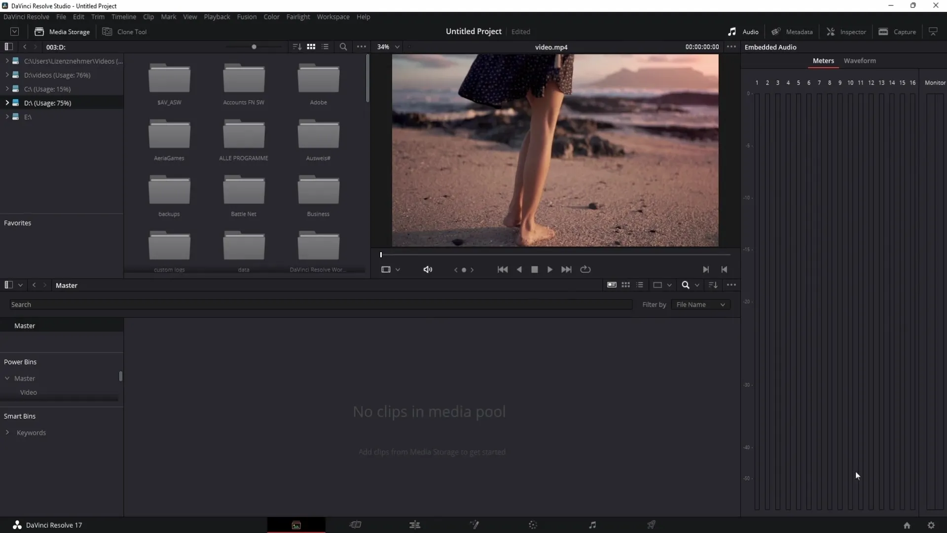 Efficient media management with DaVinci Resolve