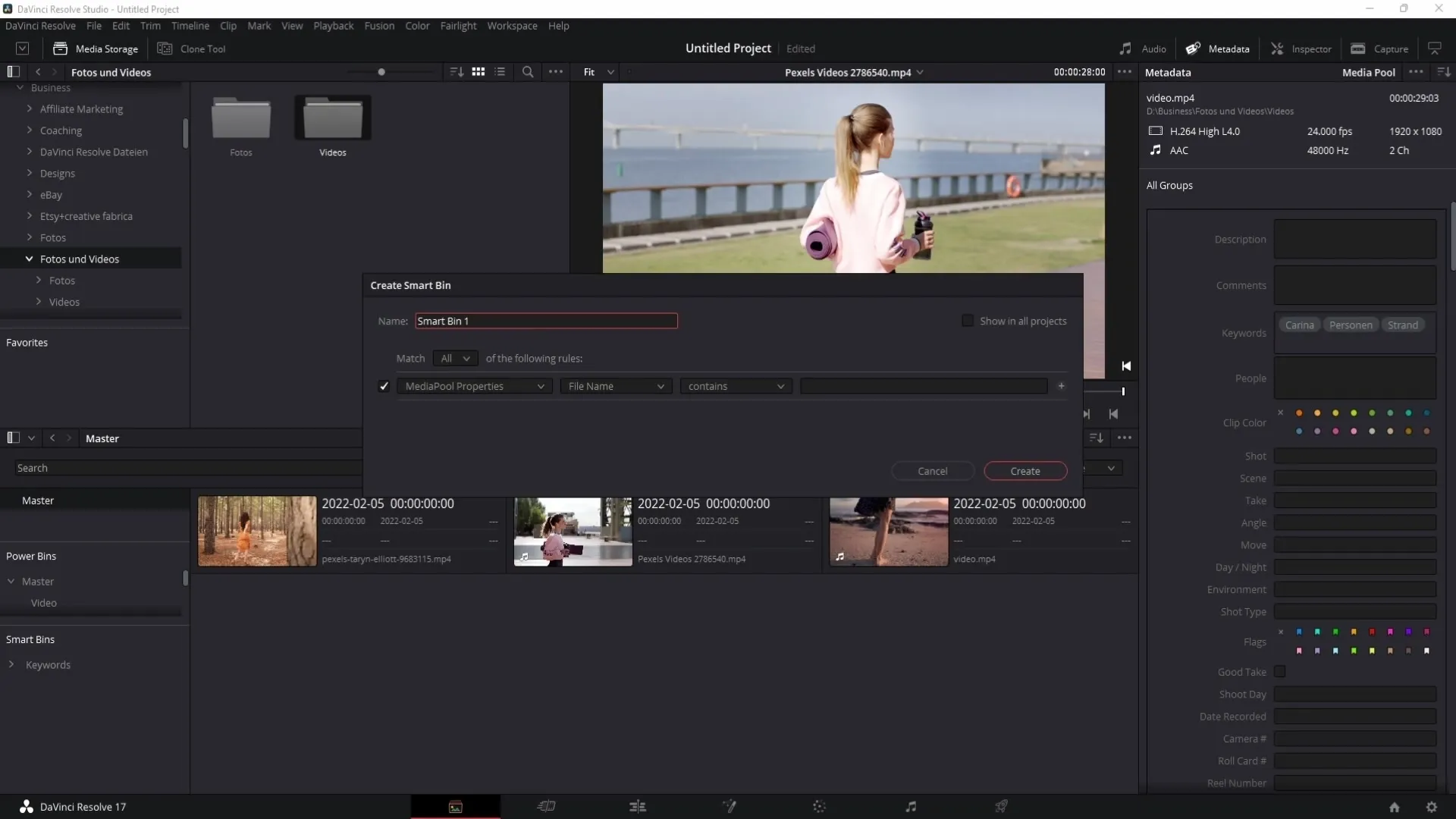 Efficient media management with DaVinci Resolve