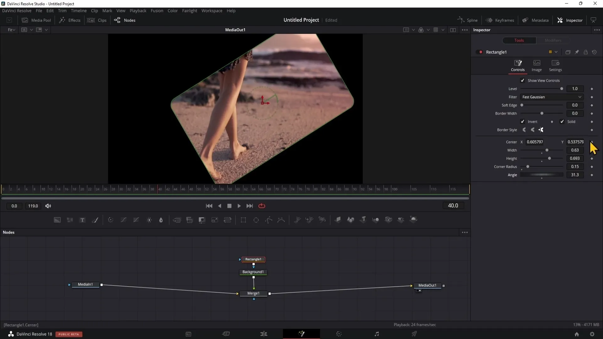 Grundläggande i Fusion-området i DaVinci Resolve